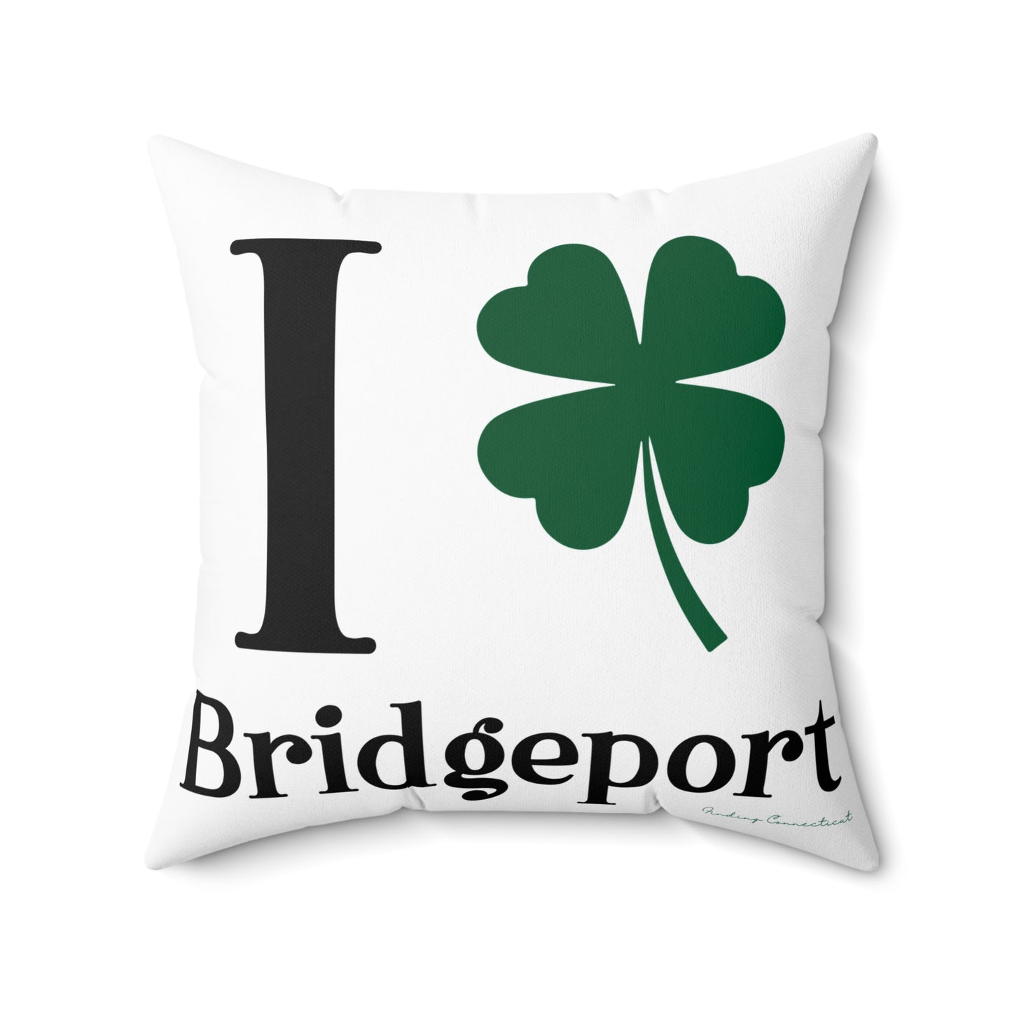 I Clover Bridgeport Spun Polyester Square Pillow