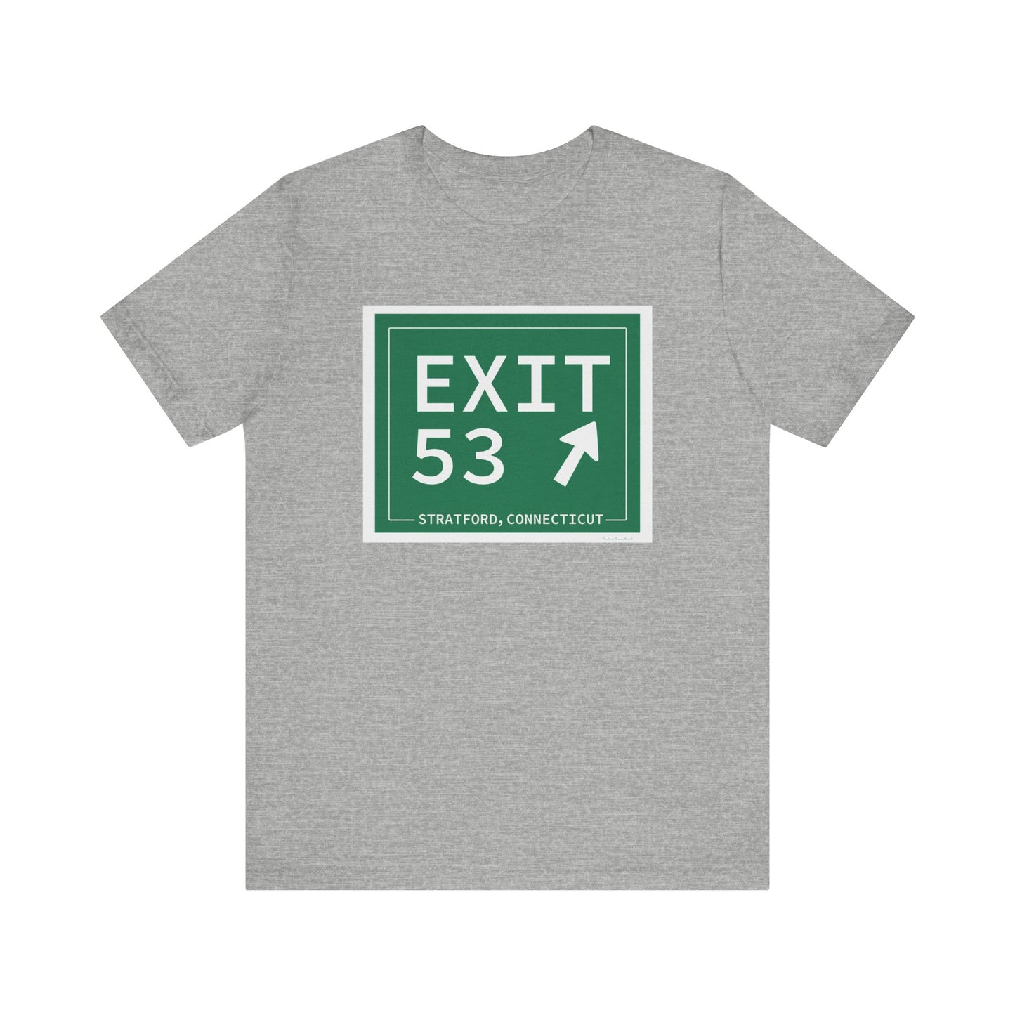 Vintage Exit 53 Merritt Parkway Sign Unisex Jersey Short Sleeve T-Shirt