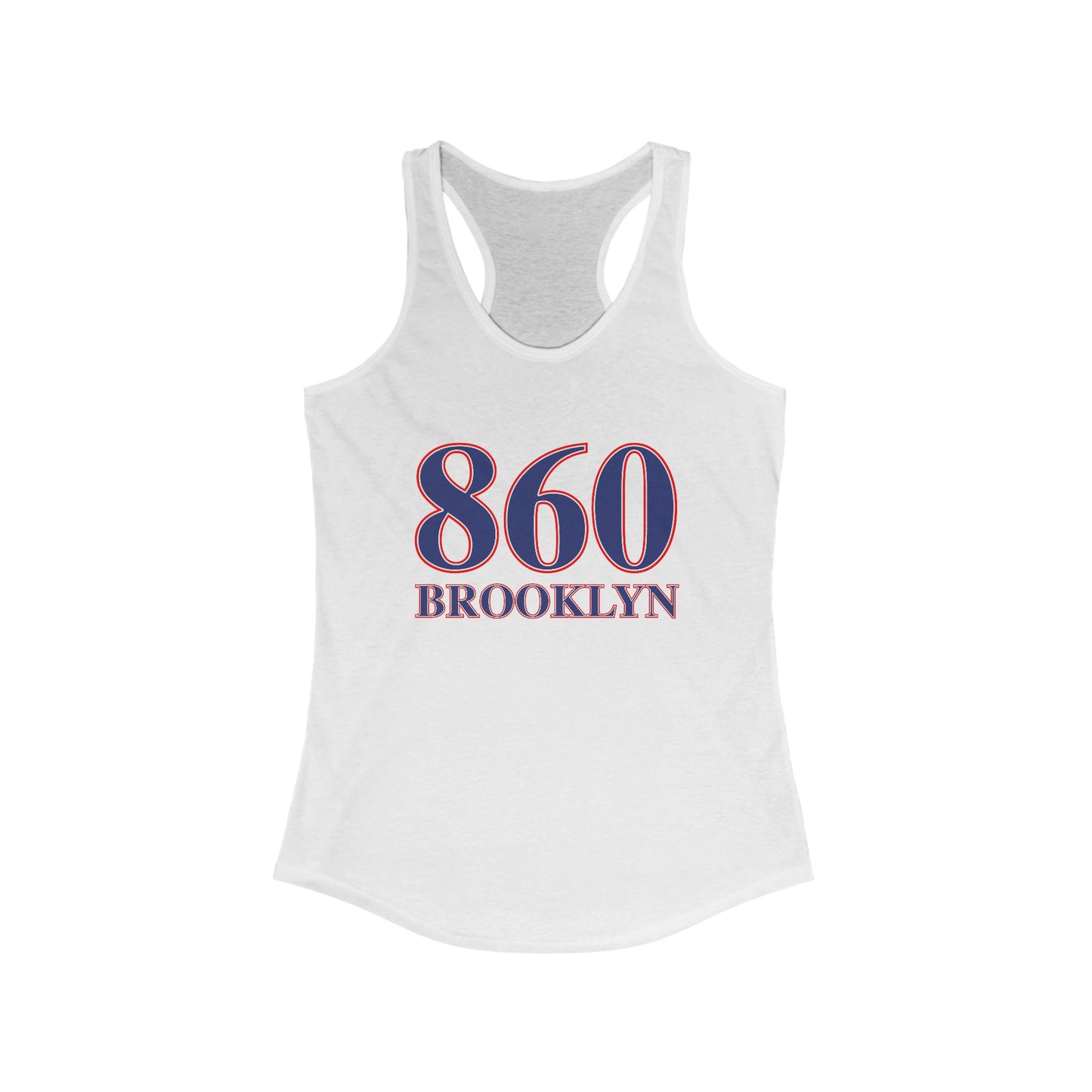 860 Brooklyn Red White & Blue Women's Ideal Racerback Tank Top