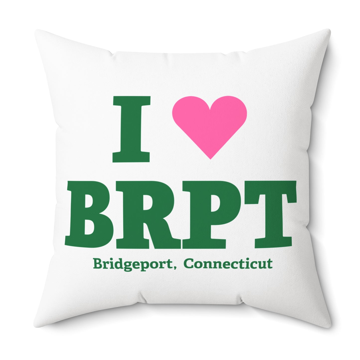 I Heart BRPT Spun Polyester Square Pillow