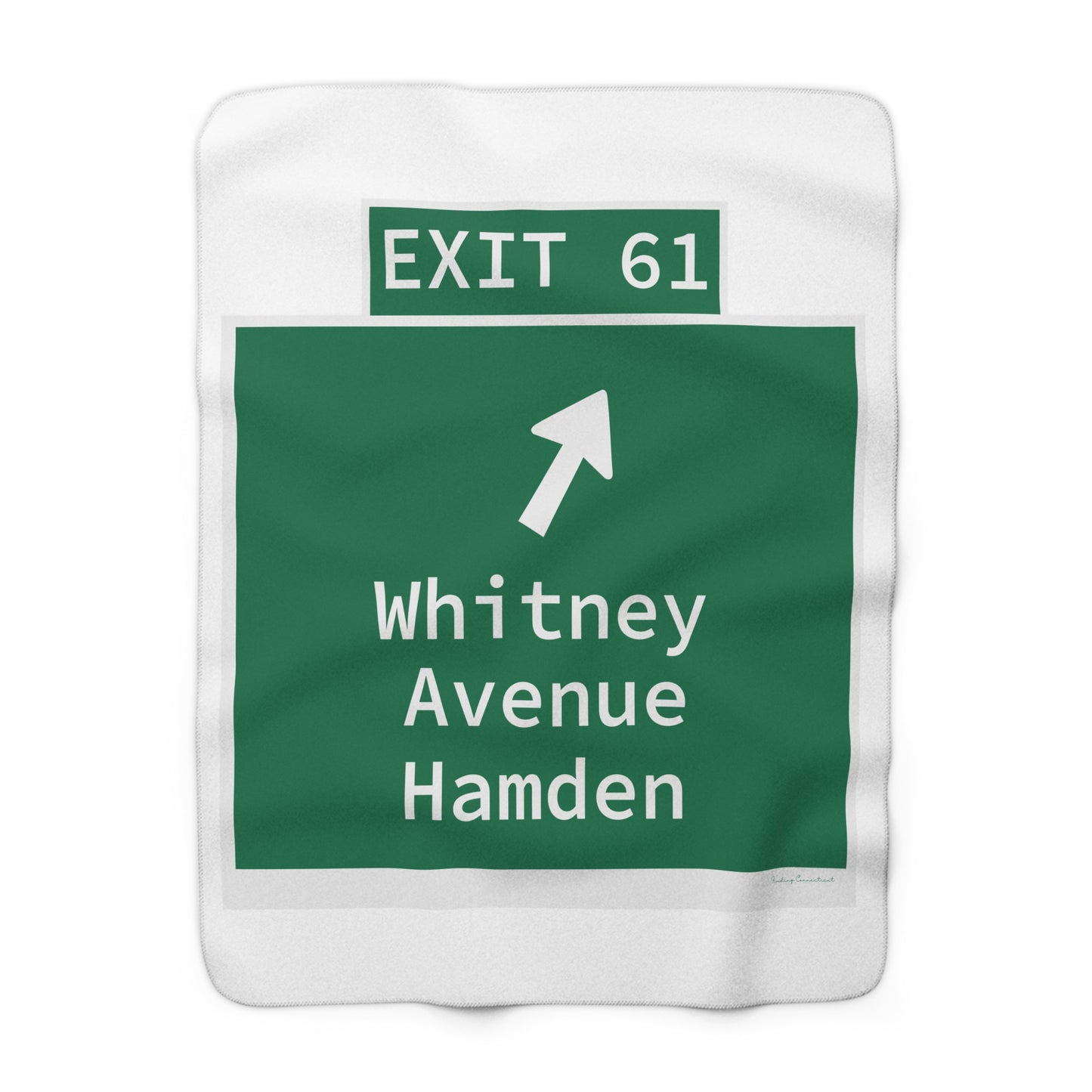 Vintage WCP Exit 61 Sign Sherpa Fleece Blanket