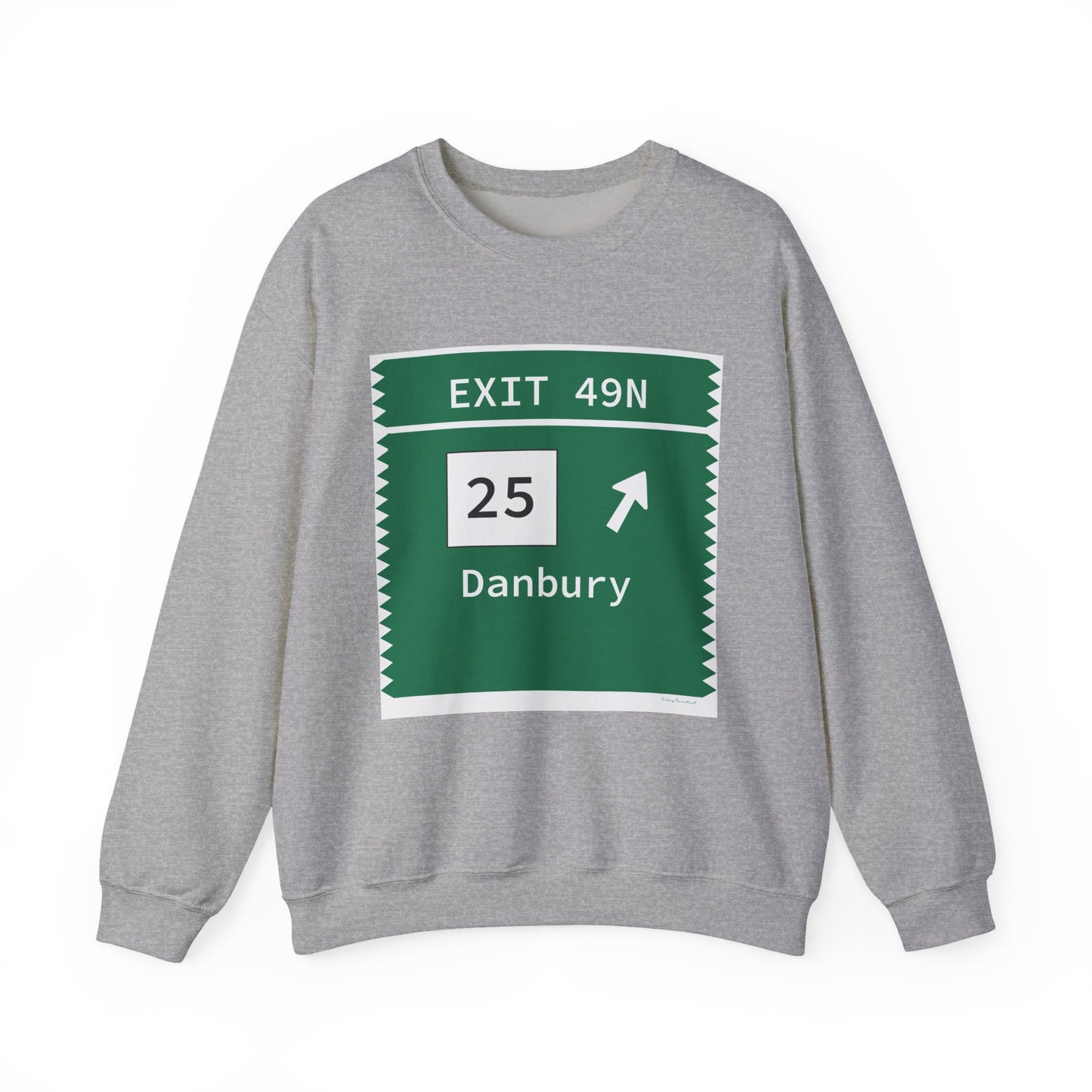 Vintage Merritt Parkway Exit 49N Sign Unisex Heavy Blend™ Crewneck Sweatshirt