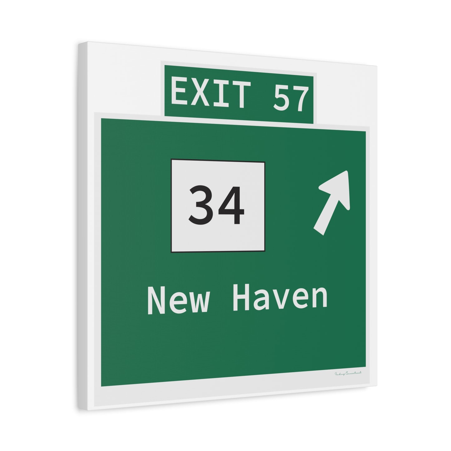 Vintage WCP Exit 57 Sign Matte Canvas, Stretched, 1.25"