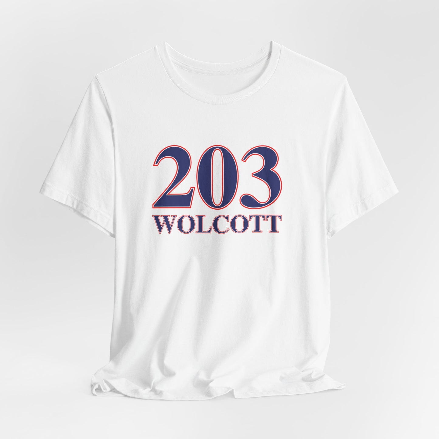 203 Wolcott Red White & Blue Unisex Jersey Short Sleeve T-Shirt