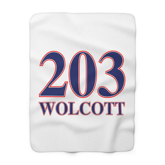 203 Wolcott Red White & Blue Sherpa Fleece Blanket