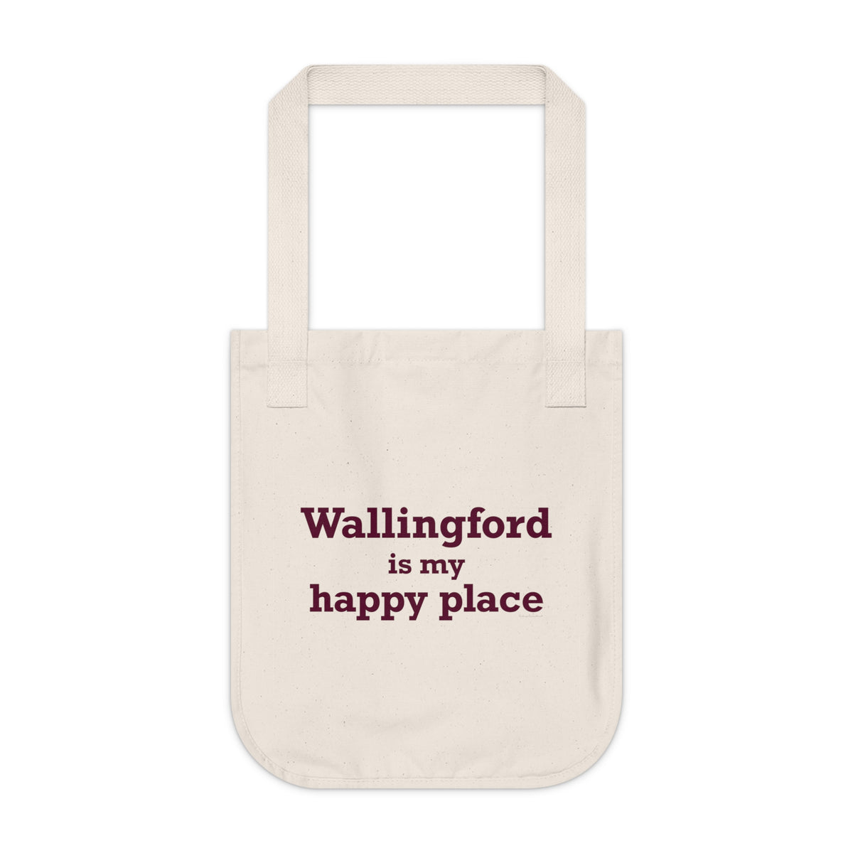 Wallingford is My Happy Place Organic Canvas Tote Bag
