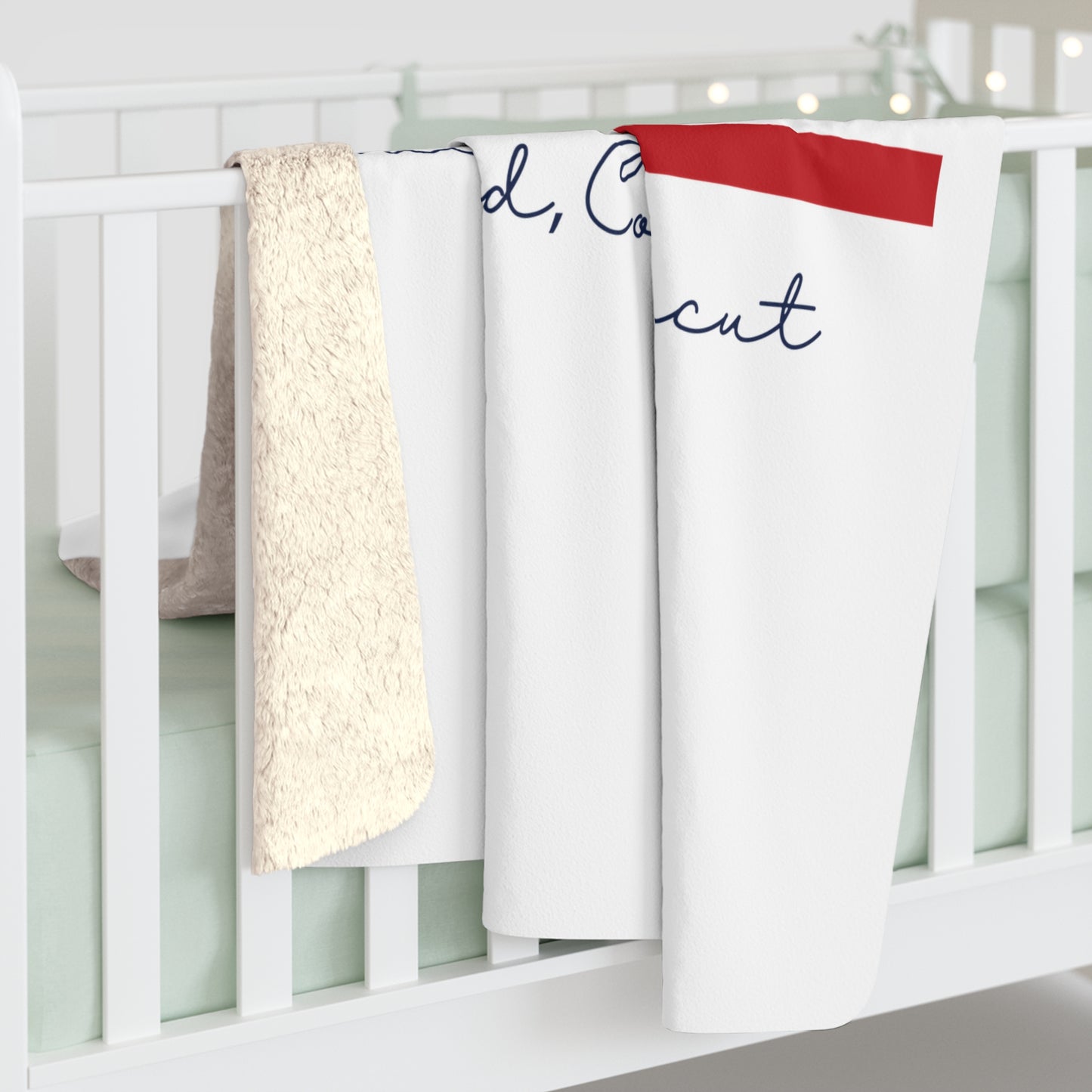 Fairfield Connecticut Flag Sherpa Fleece Blanket