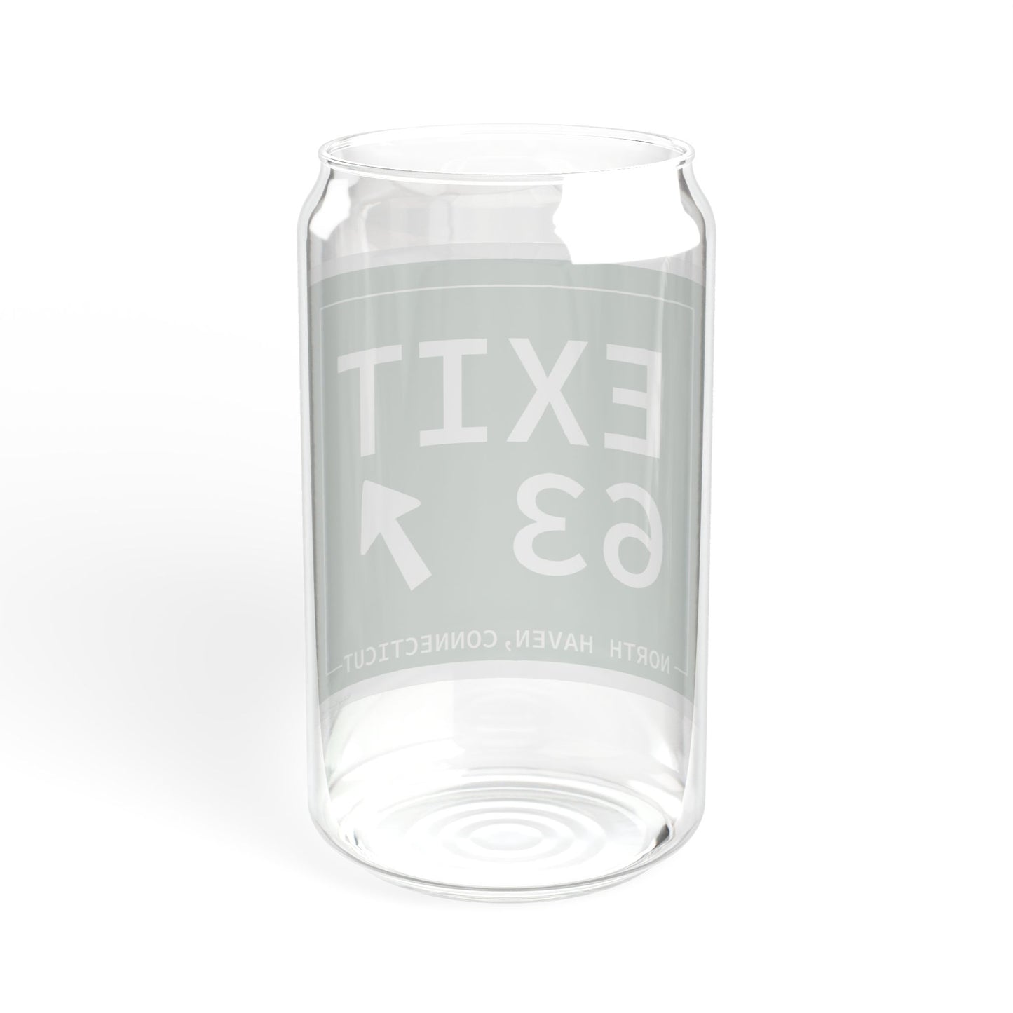 Vintage Exit 63 WCP Sign Sipper Glass, 16oz