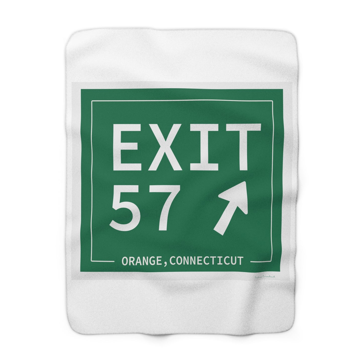 Vintage Exit 57 WCP Sign Sherpa Fleece Blanket