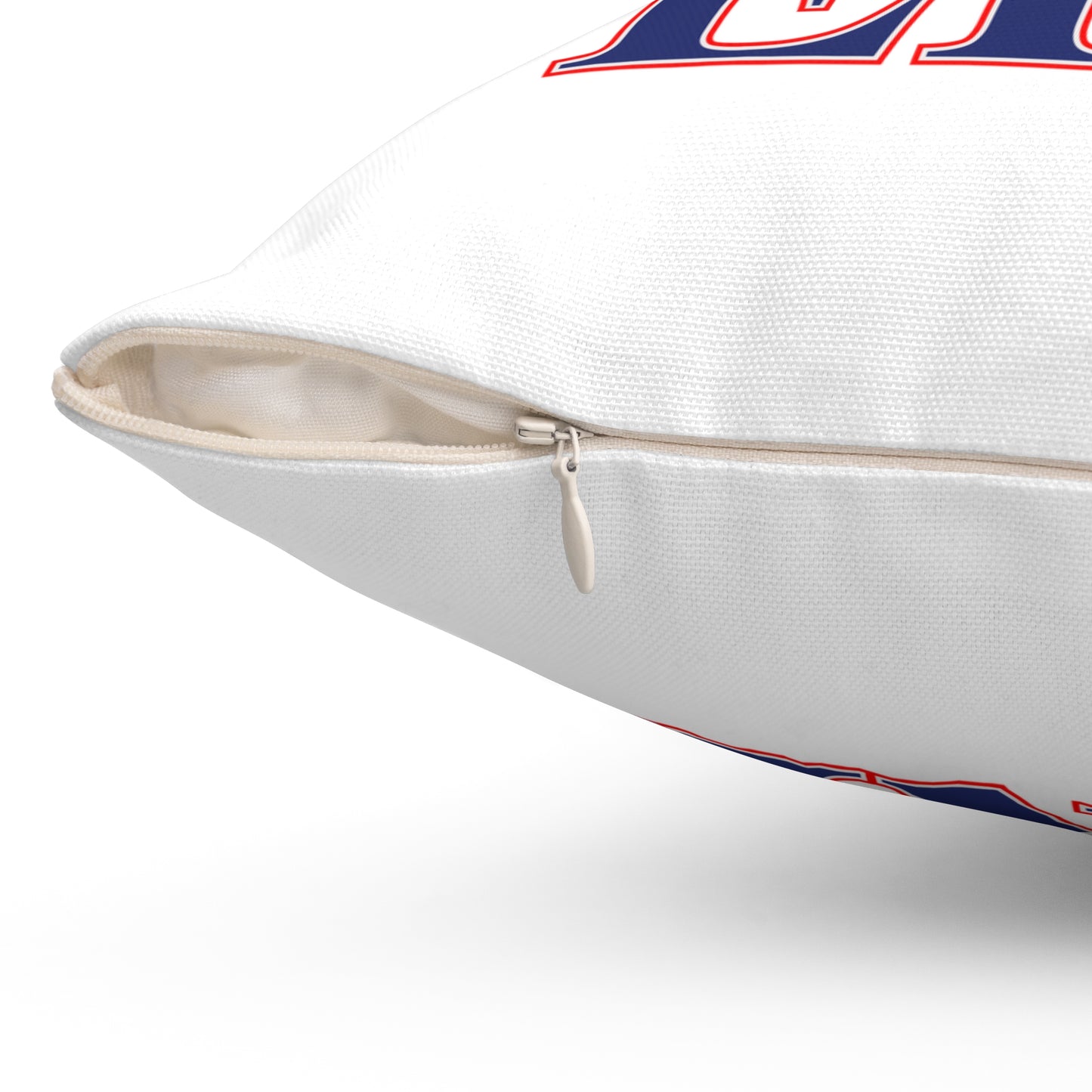 203 Derby Red White & Blue Spun Polyester Square Pillow