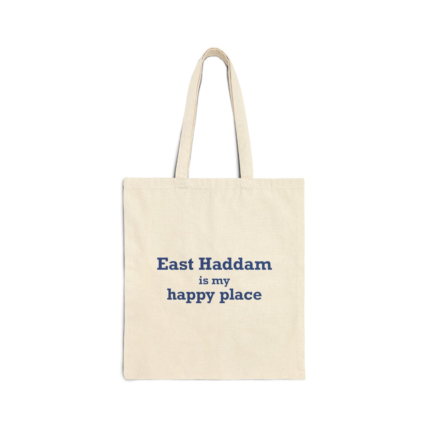 East Haddam is My Happy Place Cotton Canvas Tote Bag