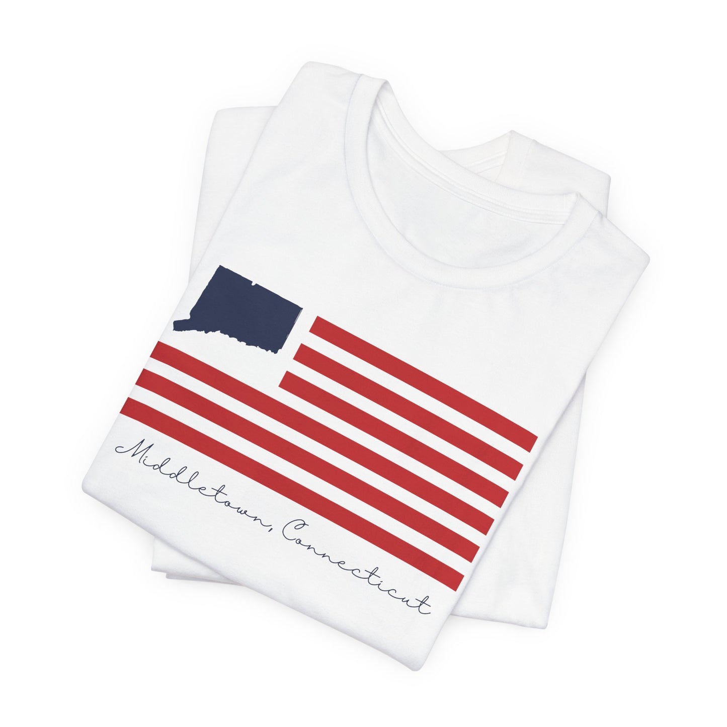 Middletown Connecticut Flag Unisex Jersey Short Sleeve T-Shirt