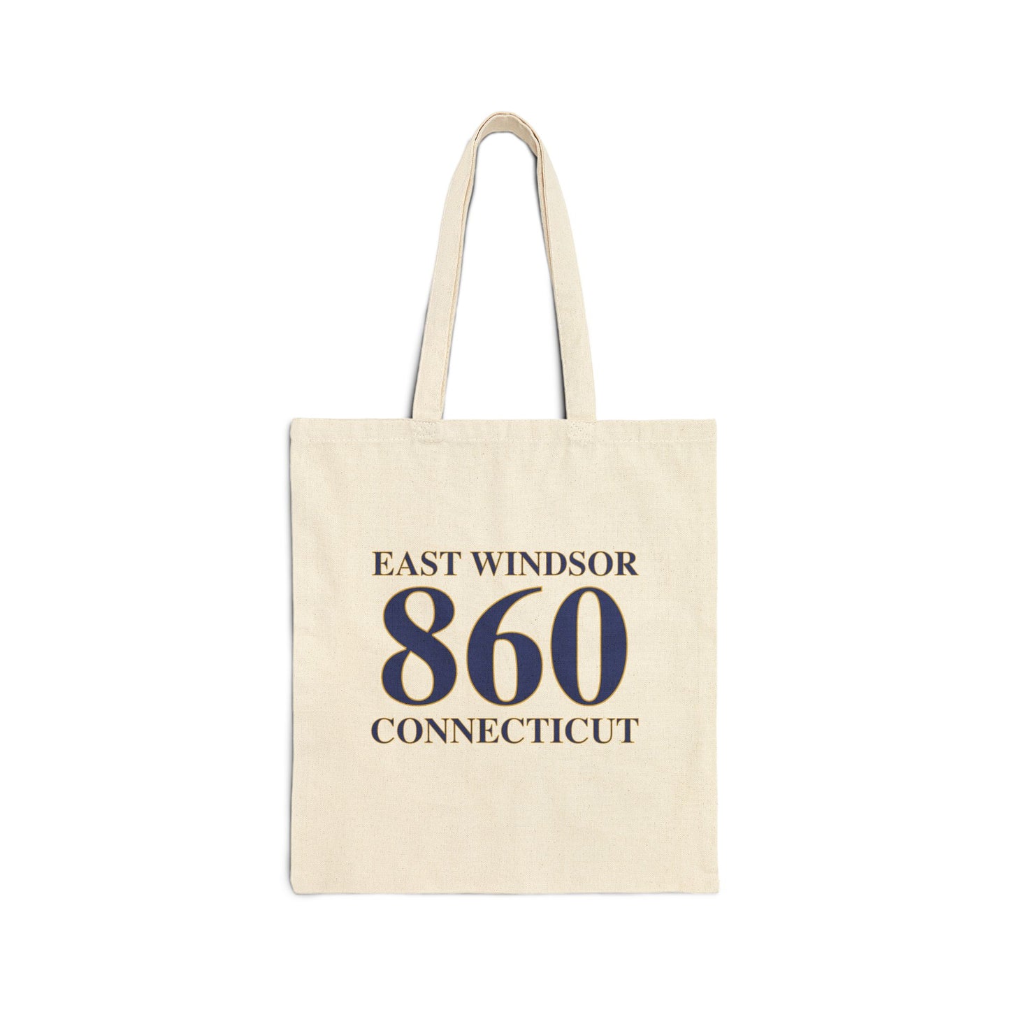 East Windsor 860 Connecticut Cotton Canvas Tote Bag
