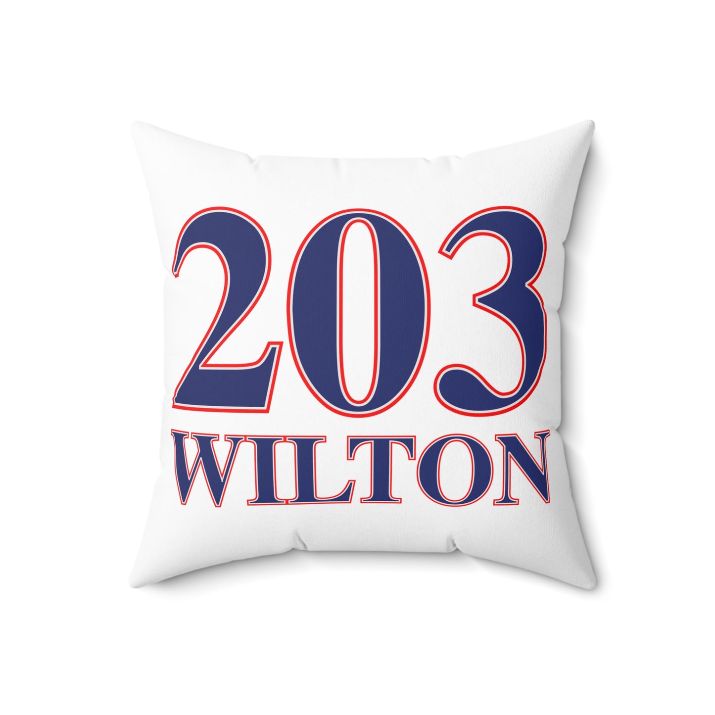 203 Wilton Red White & Blue Spun Polyester Square Pillow