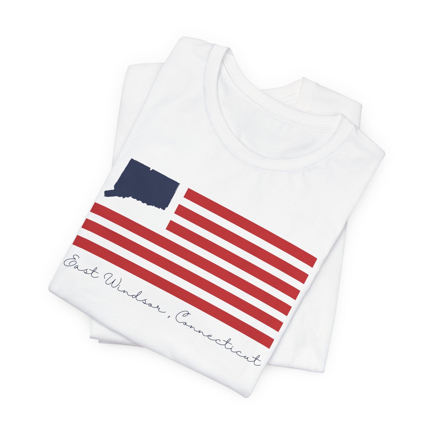 East Windsor Connecticut Flag Unisex Jersey Short Sleeve T-Shirt