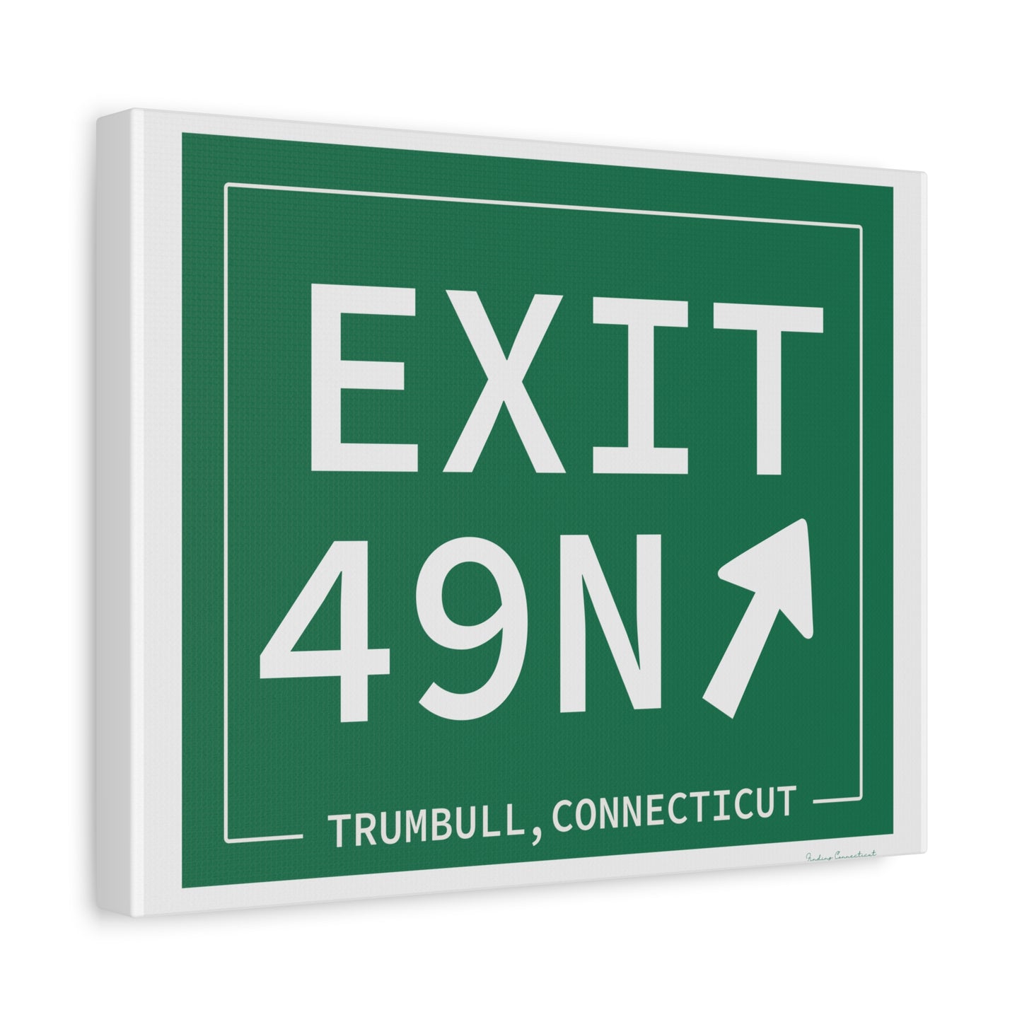 Vintage Exit 49N Merritt Parkway Sign Matte Canvas, Stretched, 1.25"