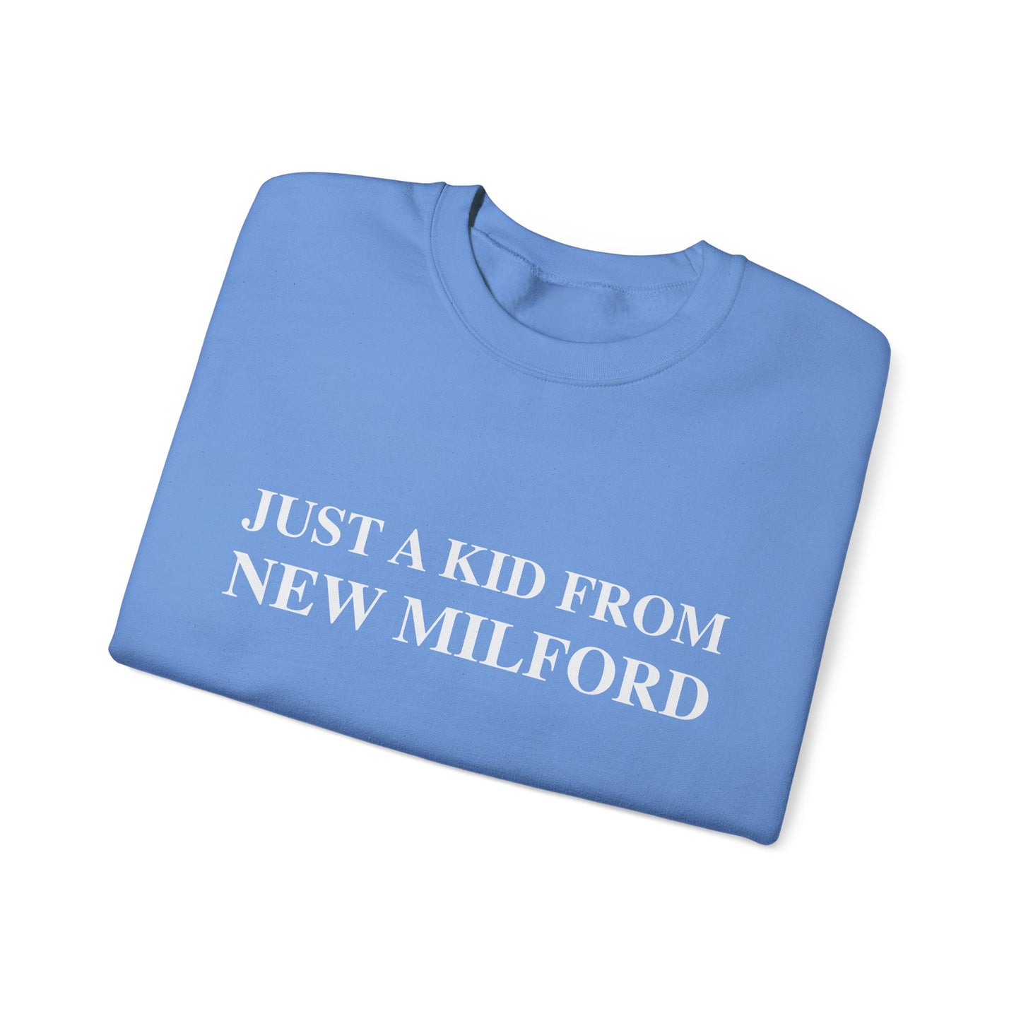Just a kid from New Milford Unisex Heavy Blend™ Crewneck Sweatshirt