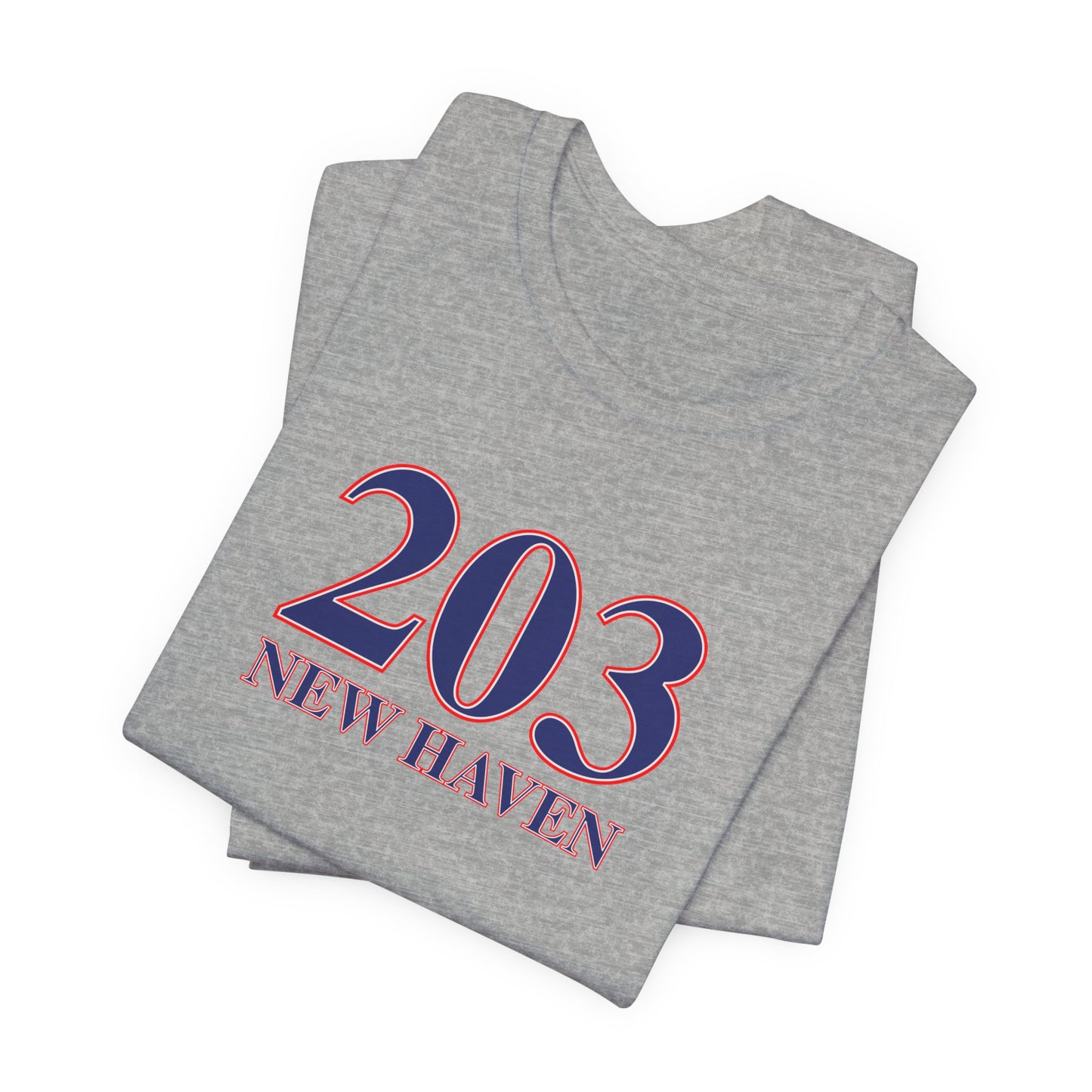 203 New Haven Red, White & Blue Unisex Jersey Short Sleeve T-Shirt