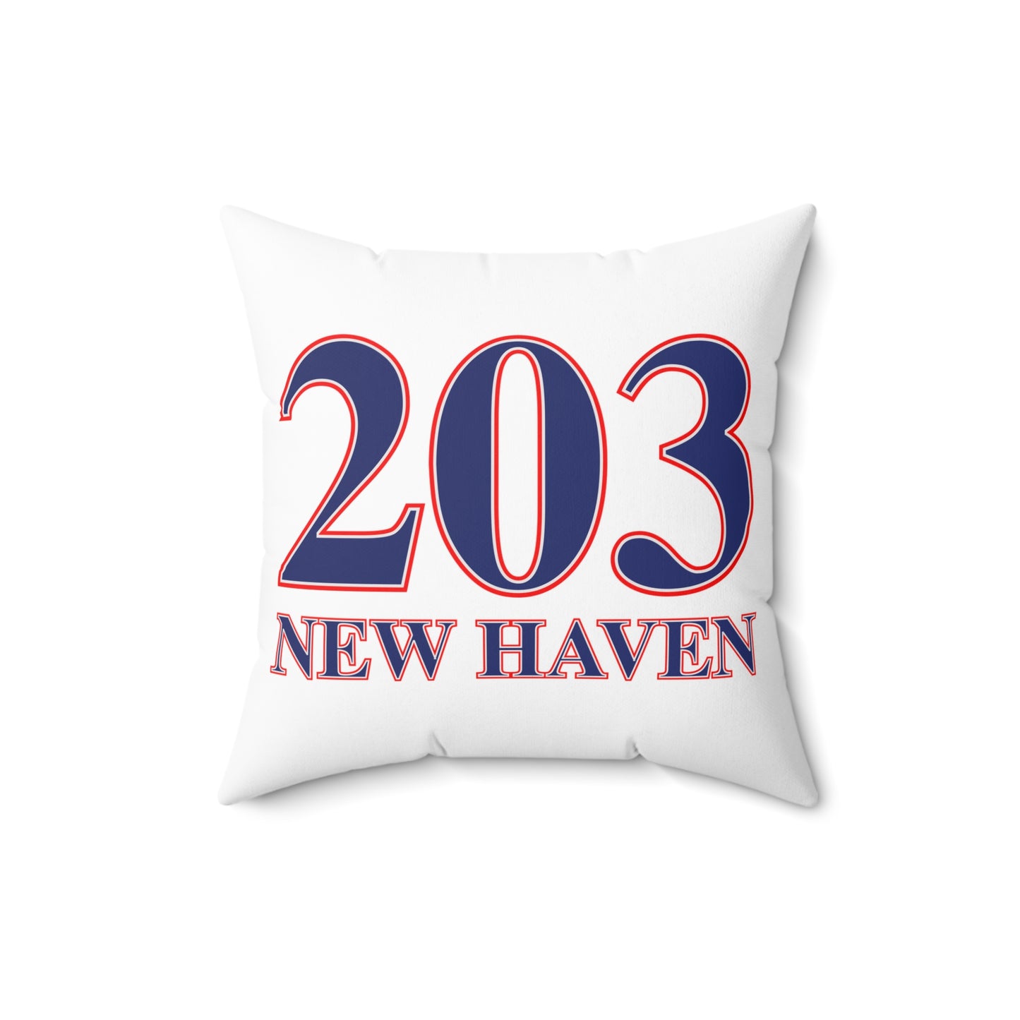 203 New Haven Red White & Blue Spun Polyester Square Pillow
