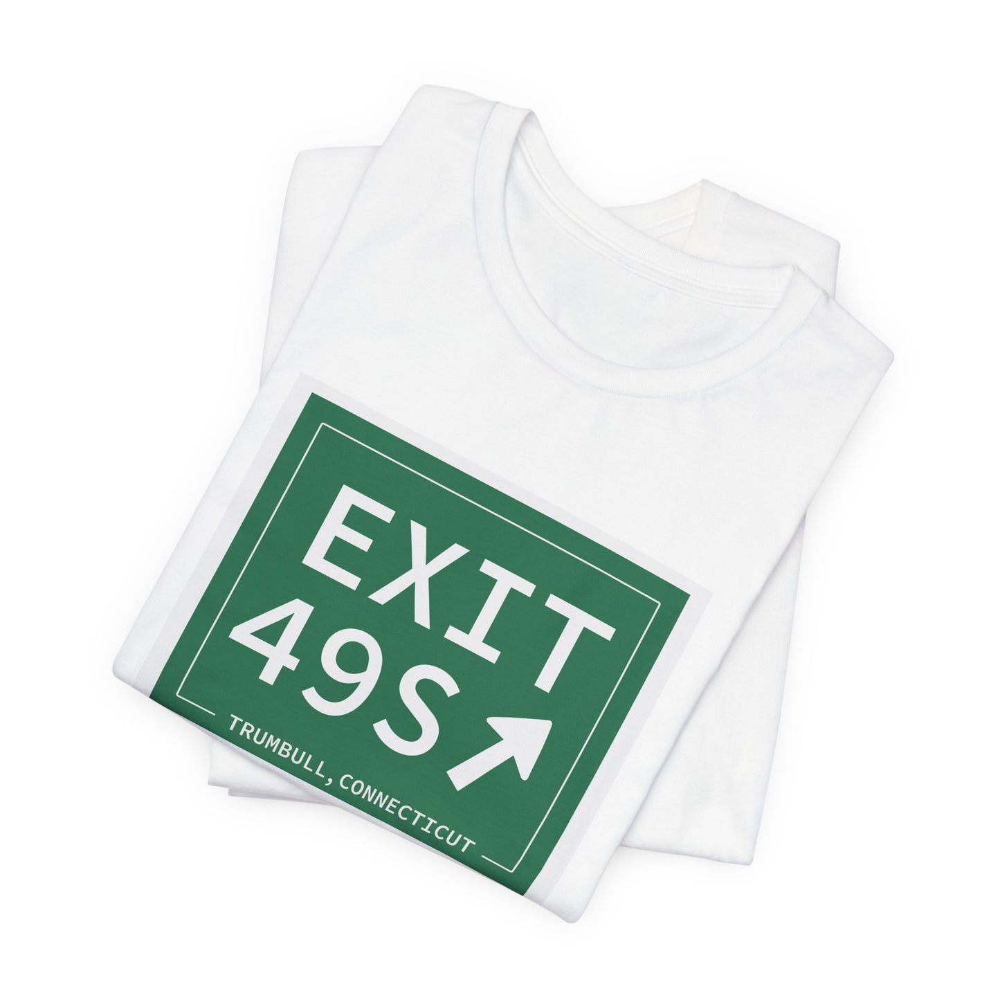 Vintage Exit 49S Merritt Parkway Sign Unisex Jersey Short Sleeve T-Shirt