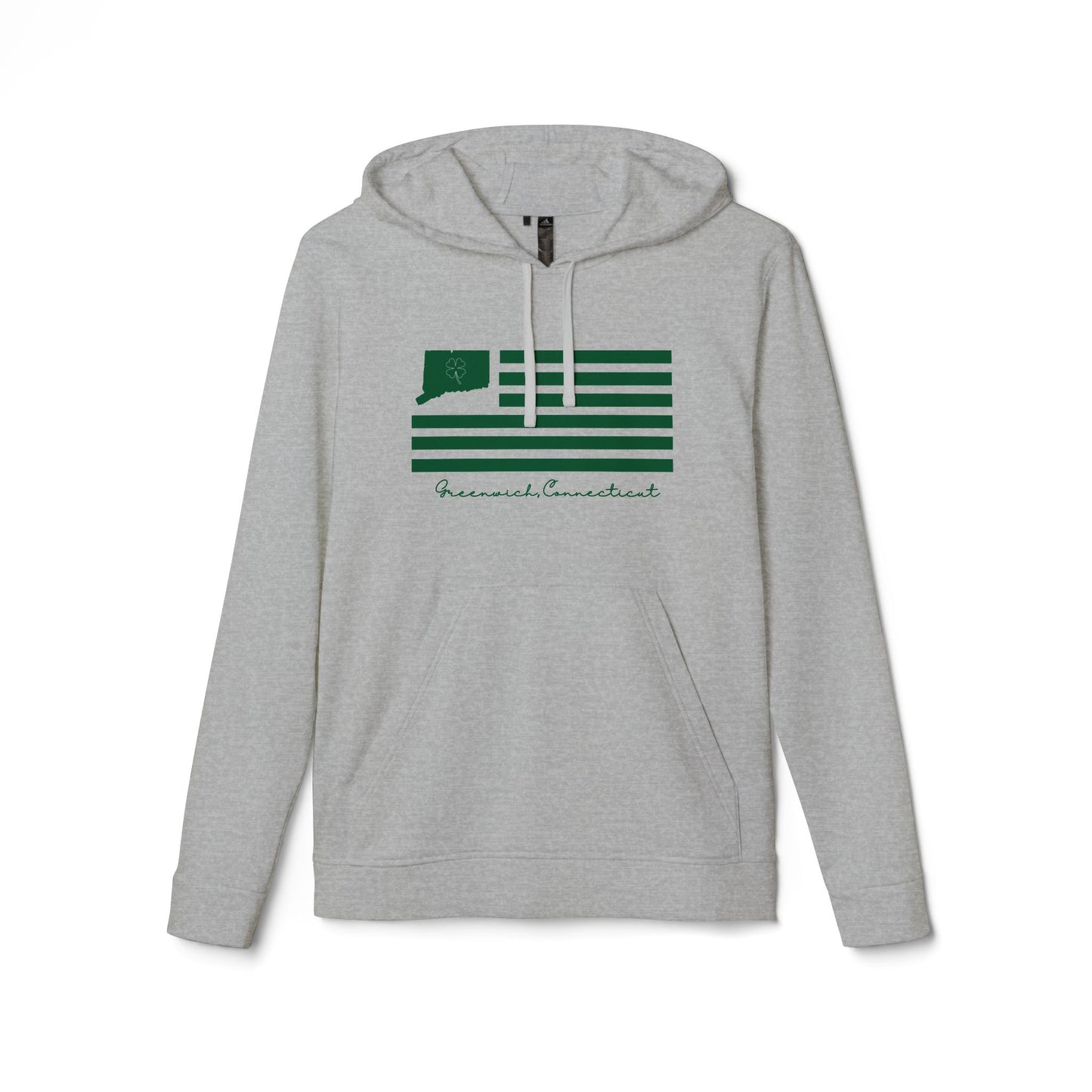 Greenwich Connecticut St Patrick’s Day Flag adidas Unisex Fleece Hoodie