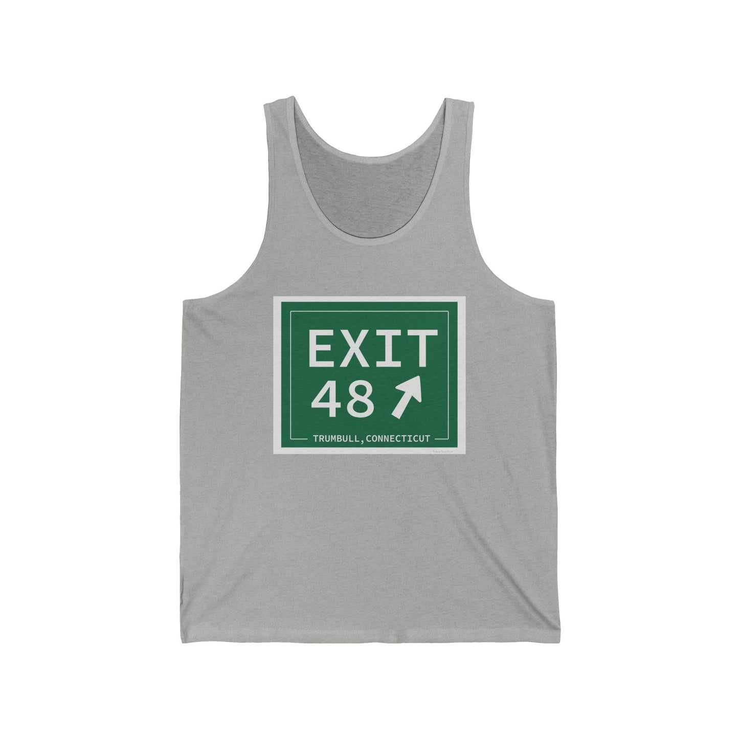 Vintage Exit 48 Merritt Parkway Sign Unisex Jersey Tank Top