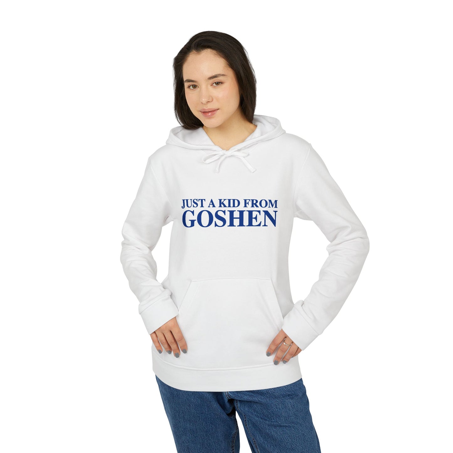Just a kid from Goshen adidas Unisex Fleece Hoodie