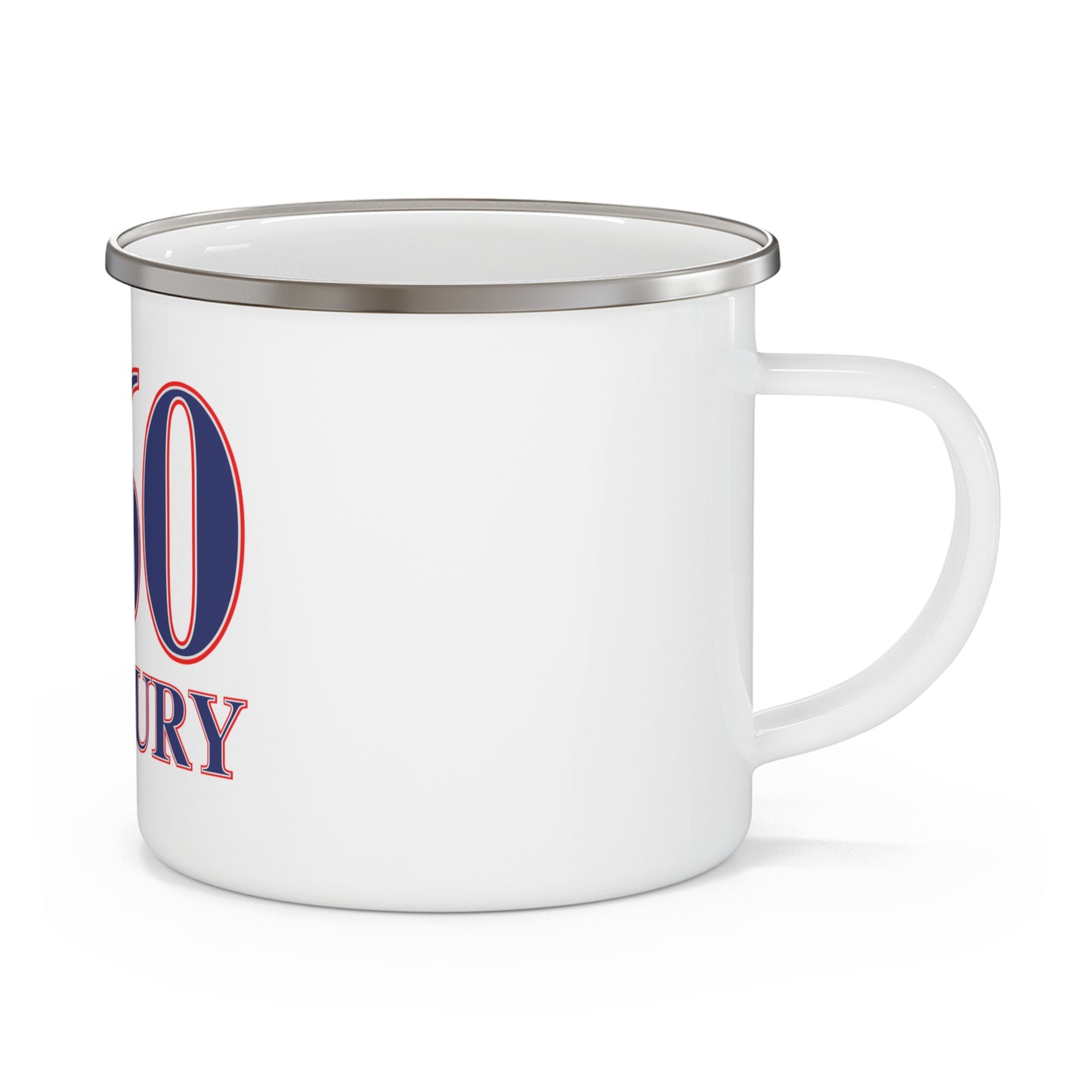 860 Roxbury Red White & Blue Enamel Camping Mug