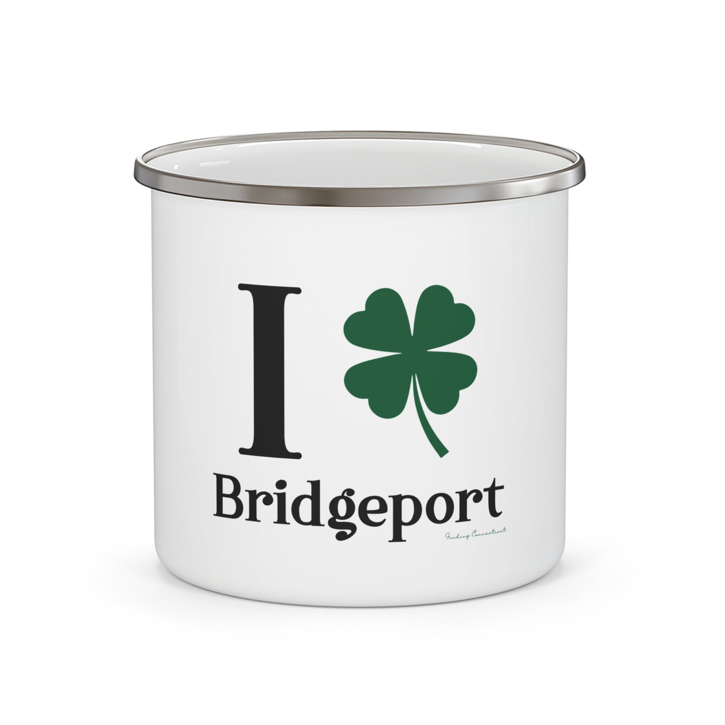 I Clover Bridgeport Enamel Camping Mug