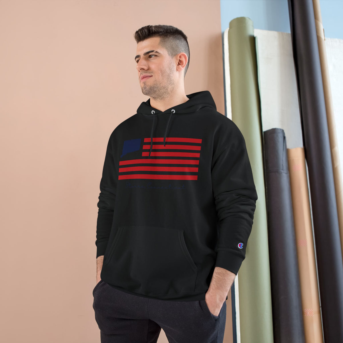 Storrs Connecticut Flag Champion Hoodie