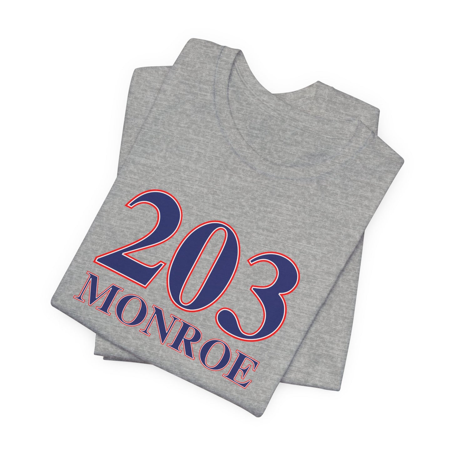 203 Monroe Red White & Blue Unisex Jersey Short Sleeve T-Shirt