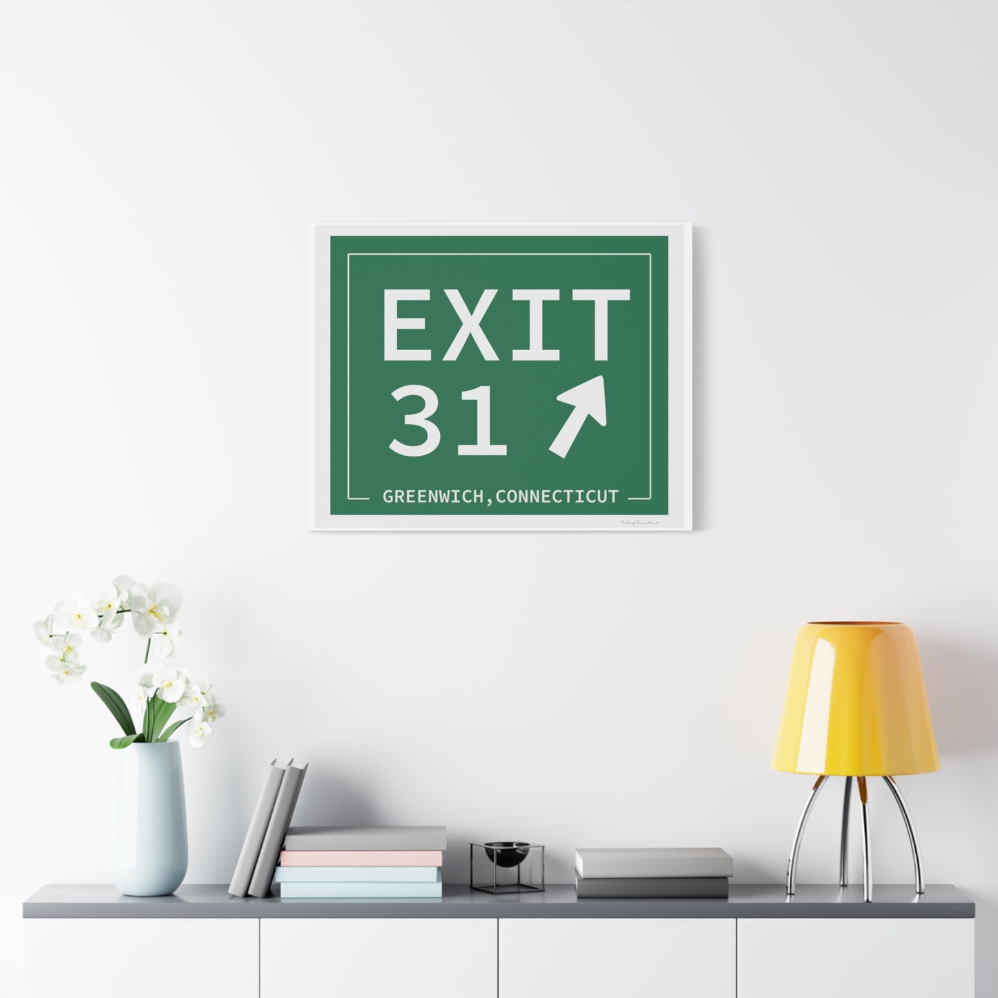 Vintage Exit 31 Merritt Parkway Sign Matte Canvas, Stretched, 1.25"