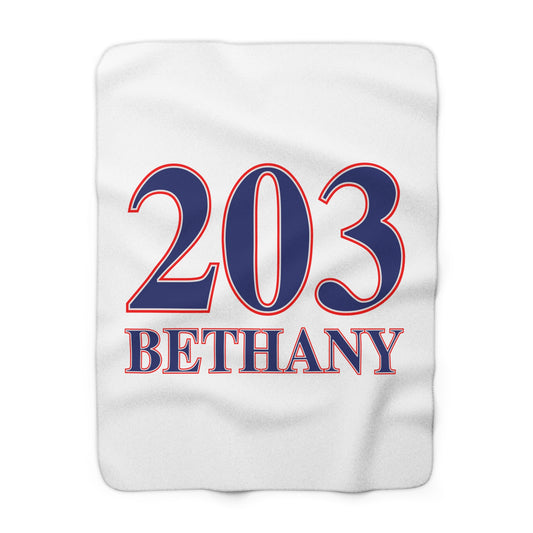 203 Bethany Red White & Blue Sherpa Fleece Blanket
