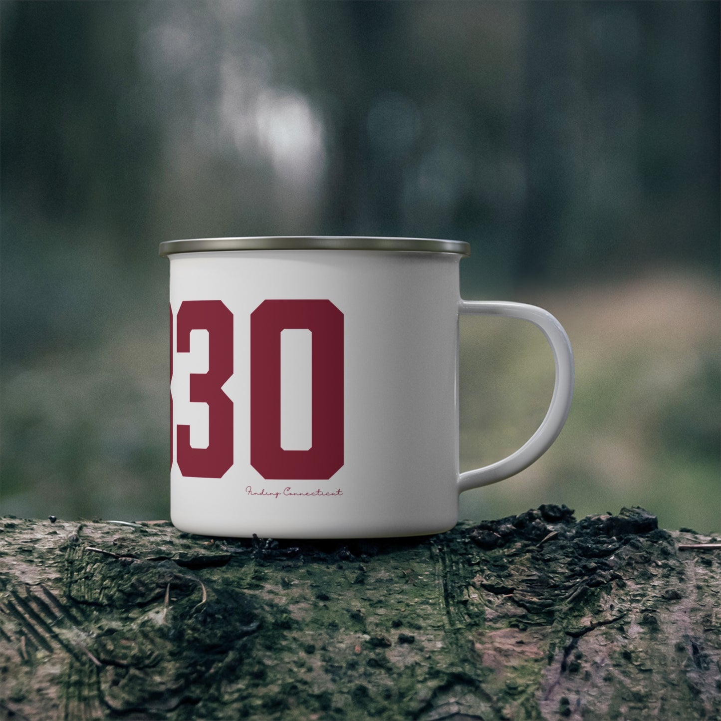 06830 - Greenwich Connecticut Zip Code Enamel Camping Mug