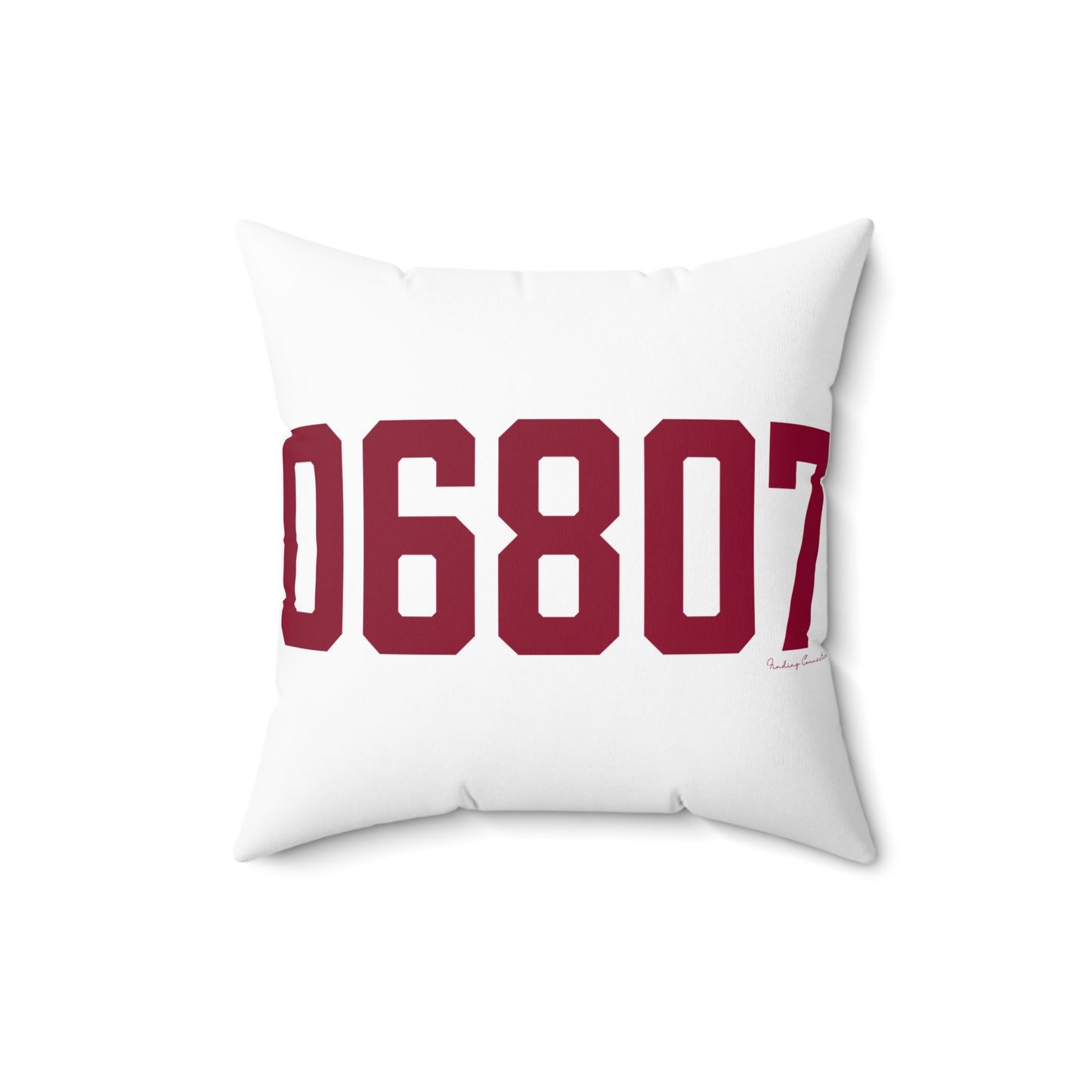 06807 - Greenwich Connecticut Zip Code Spun Polyester Square Pillow