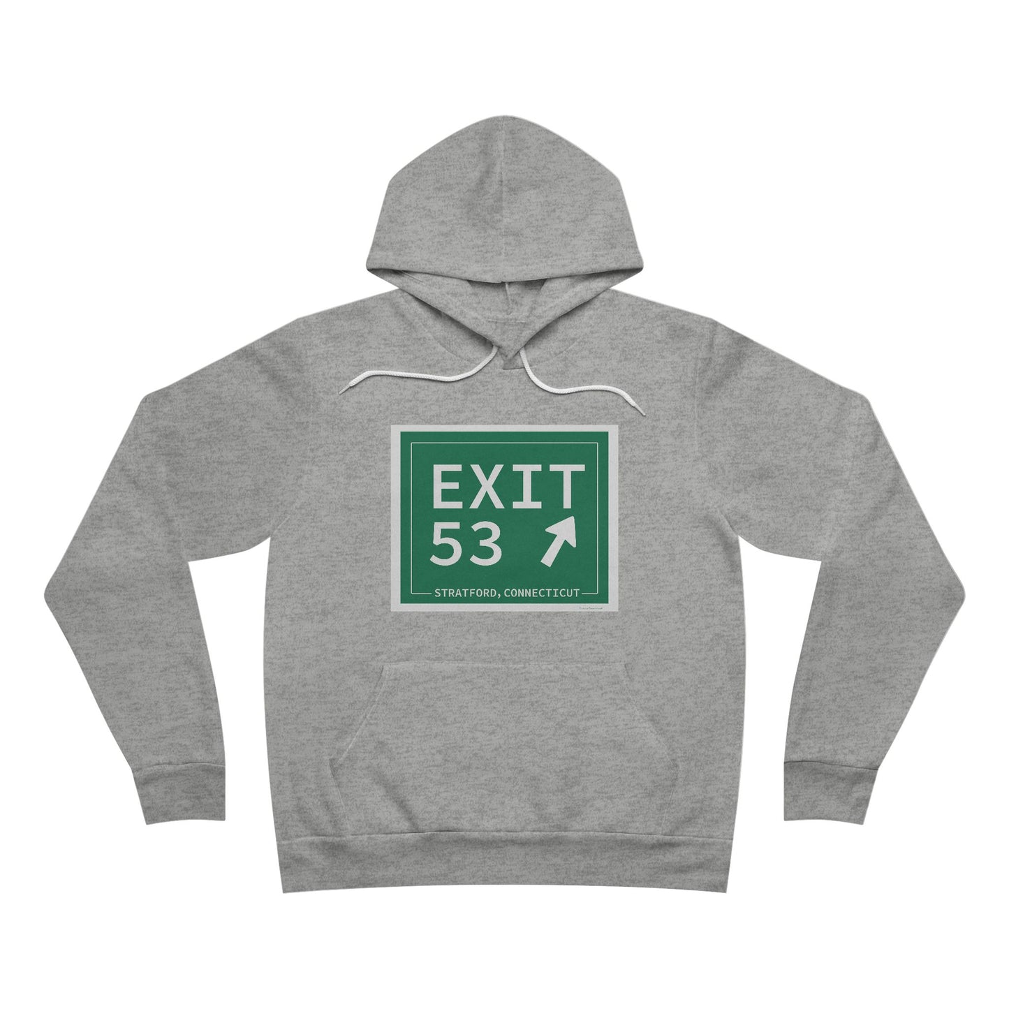 Vintage Exit 53 Merritt Parkway Sign Unisex Sponge Fleece Pullover Hoodie