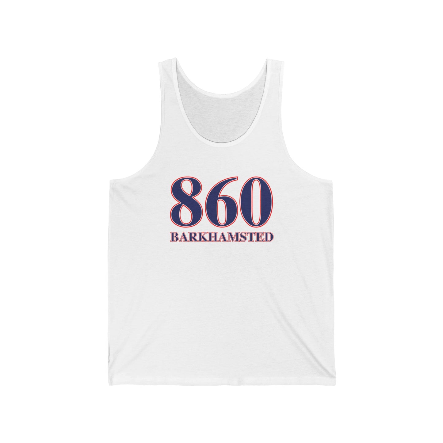 860 Barkhamsted Red White & Blue Unisex Jersey Tank Top