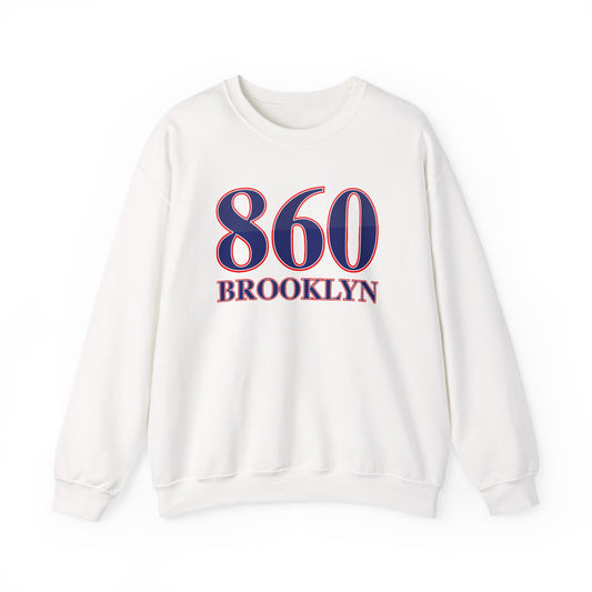 860 Brooklyn Red White & Blue Unisex Heavy Blend™ Crewneck Sweatshirt