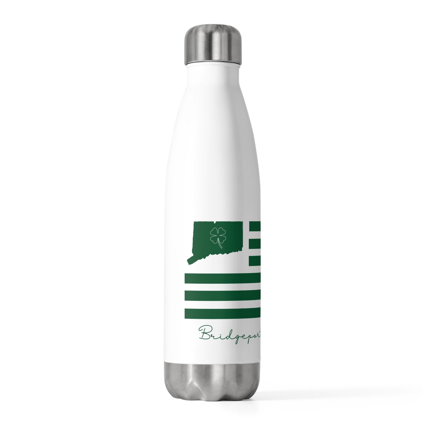 Bridgeport Connecticut St Patrick's Day Flag 20oz Insulated Bottle