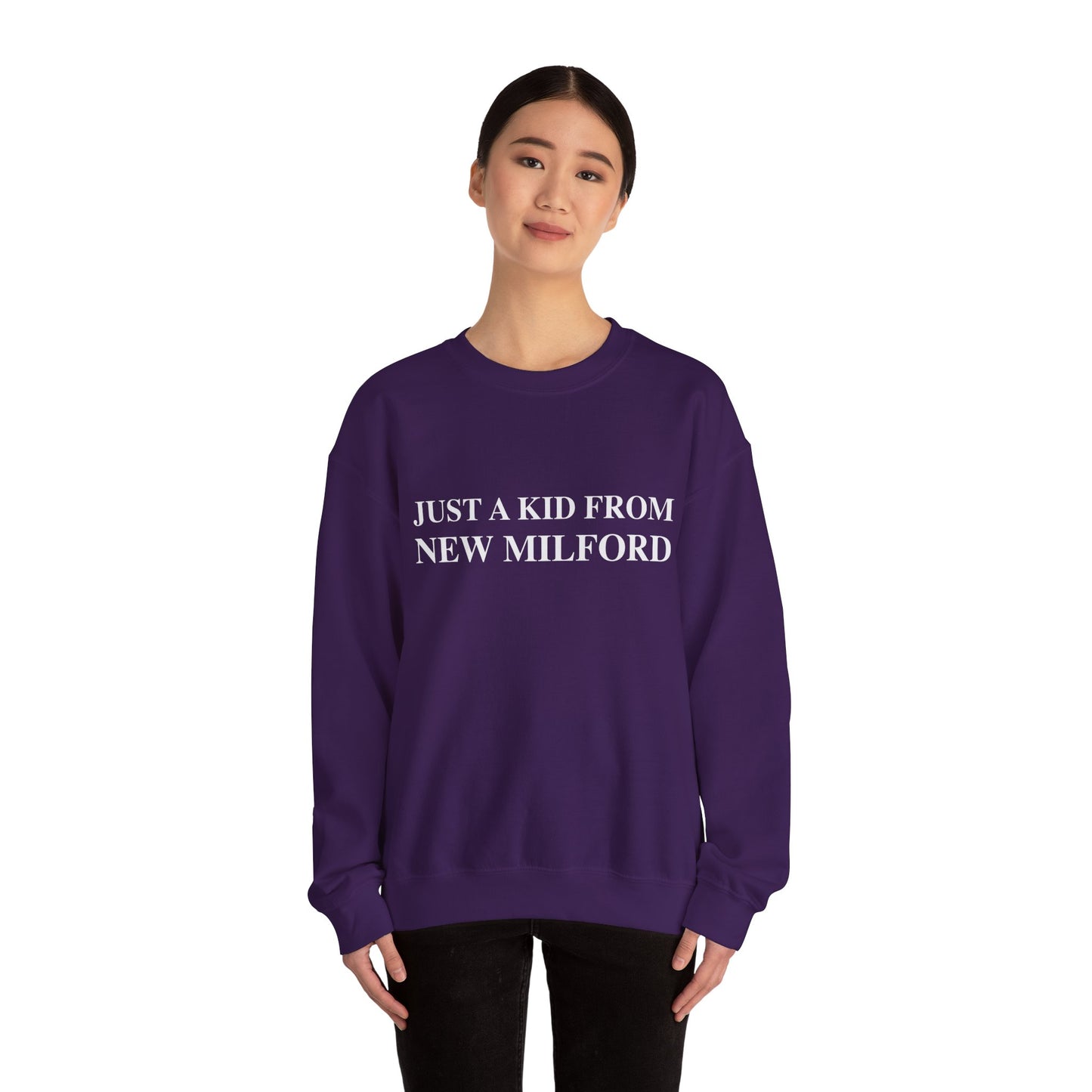 Just a kid from New Milford Unisex Heavy Blend™ Crewneck Sweatshirt