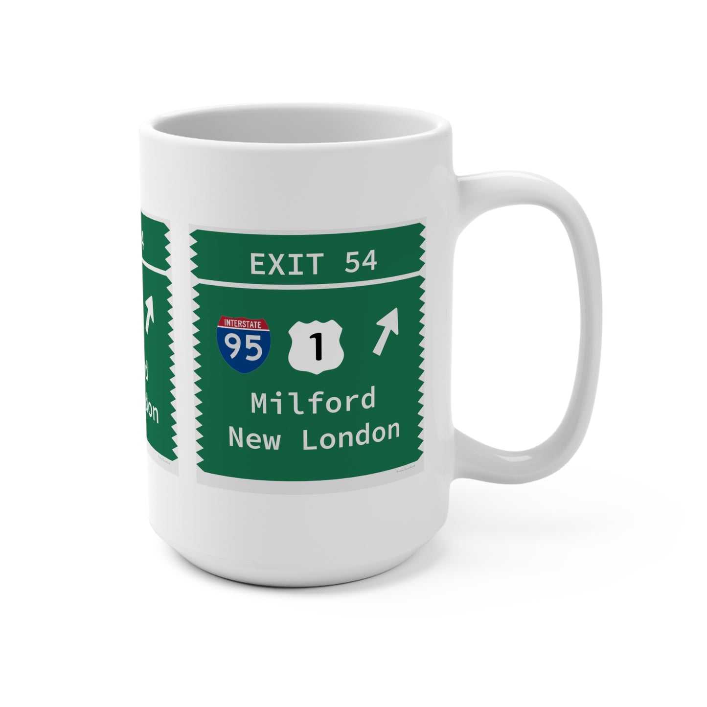 Vintage Merritt Parkway Exit 54 Sign Mug 15oz