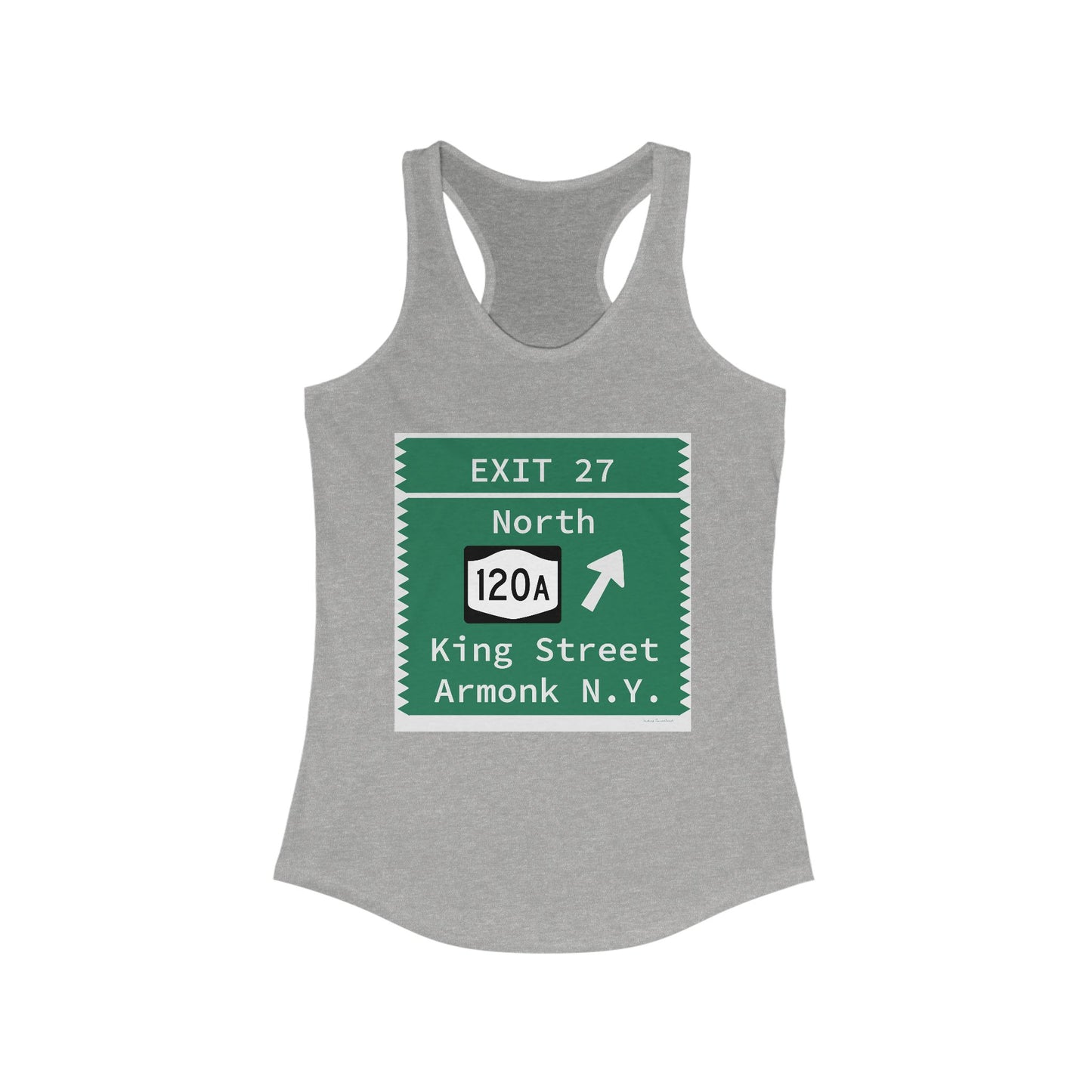 Vintage Merritt Parkway Exit 27 Sign Women's Ideal Racerback Tank Top