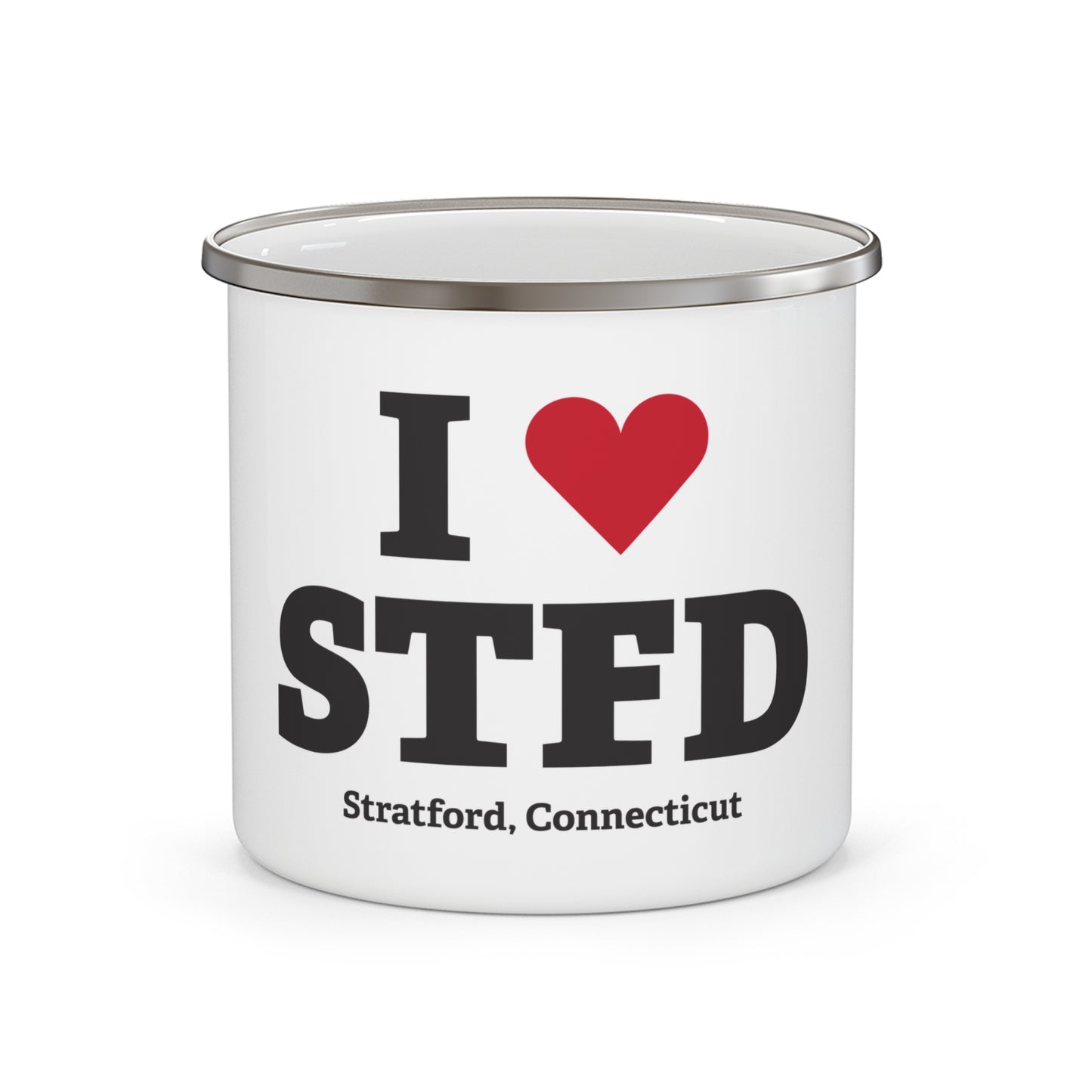 I Heart STFD Enamel Camping Mug