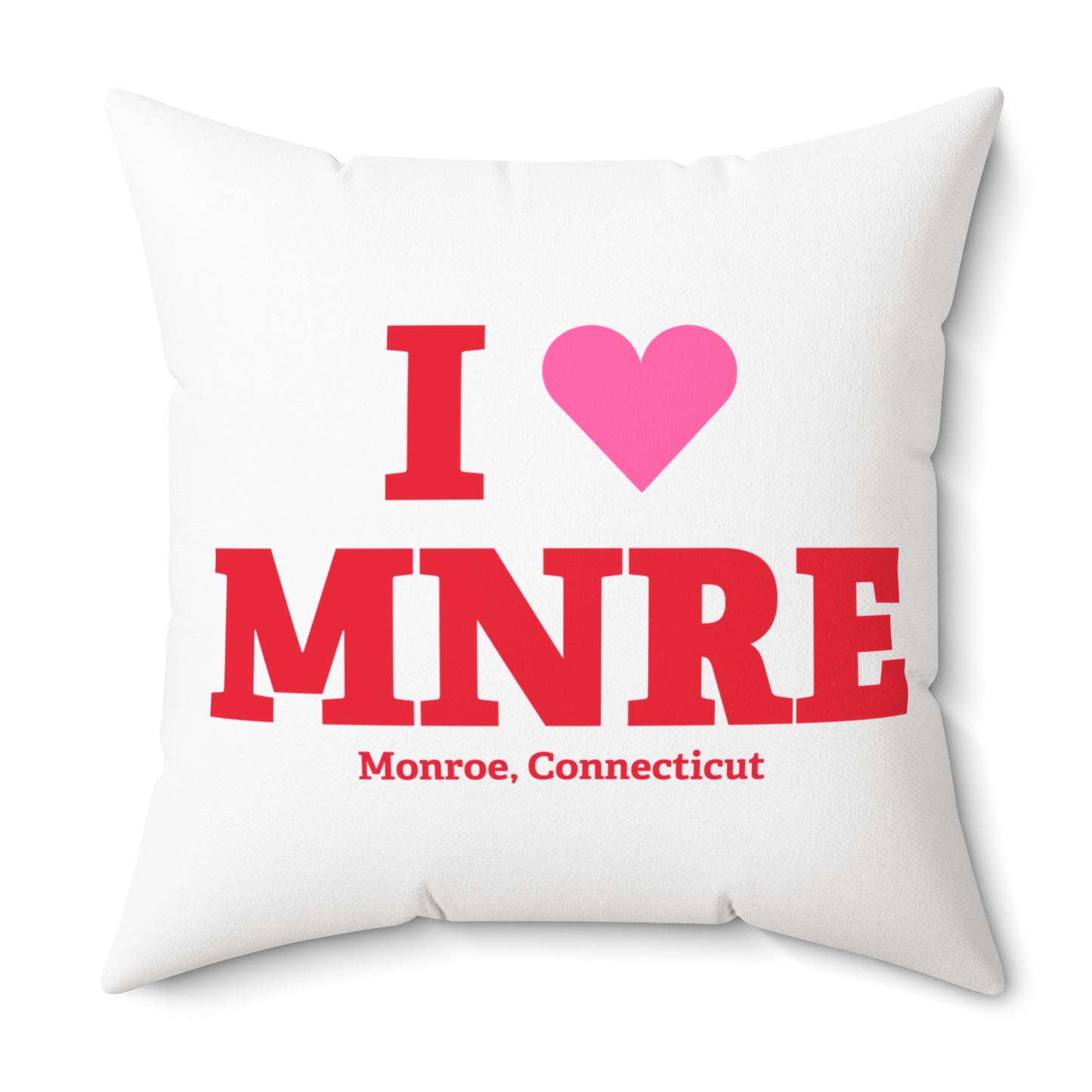 I Heart MNRE Spun Polyester Square Pillow