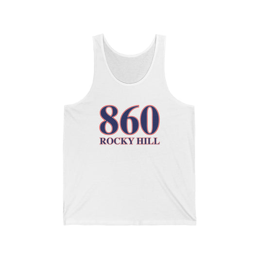 860 Rocky Hill Red White & BlueUnisex Jersey Tank Top