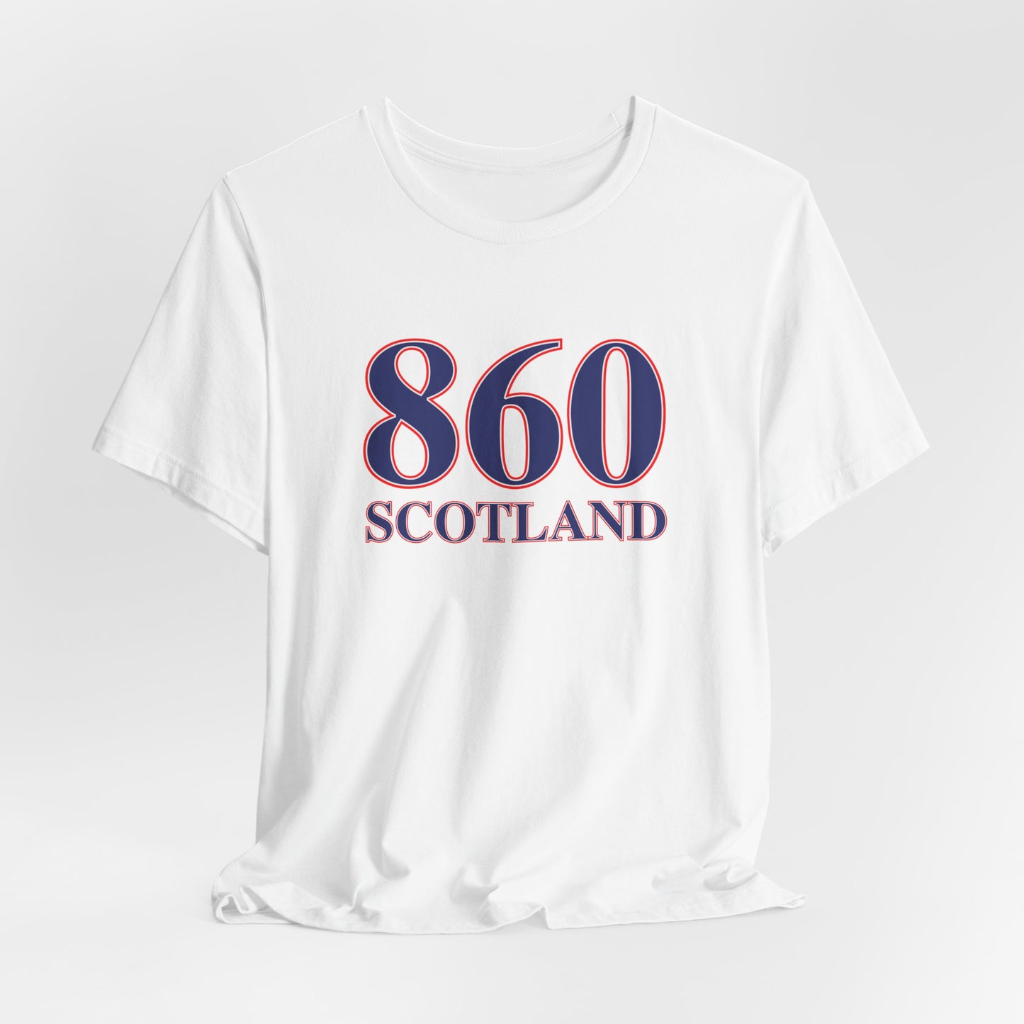 860 Scotland Red White & Blue Unisex Jersey Short Sleeve T-Shirt