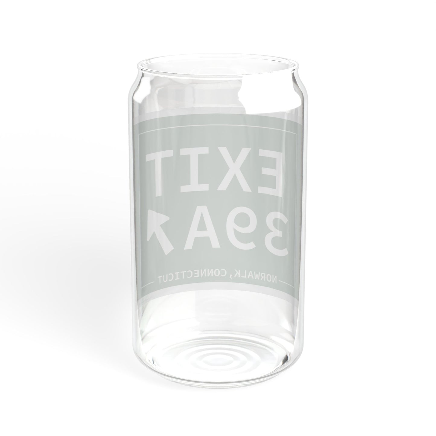 Vintage Exit 39A Merritt Parkway Sign Sipper Glass, 16oz