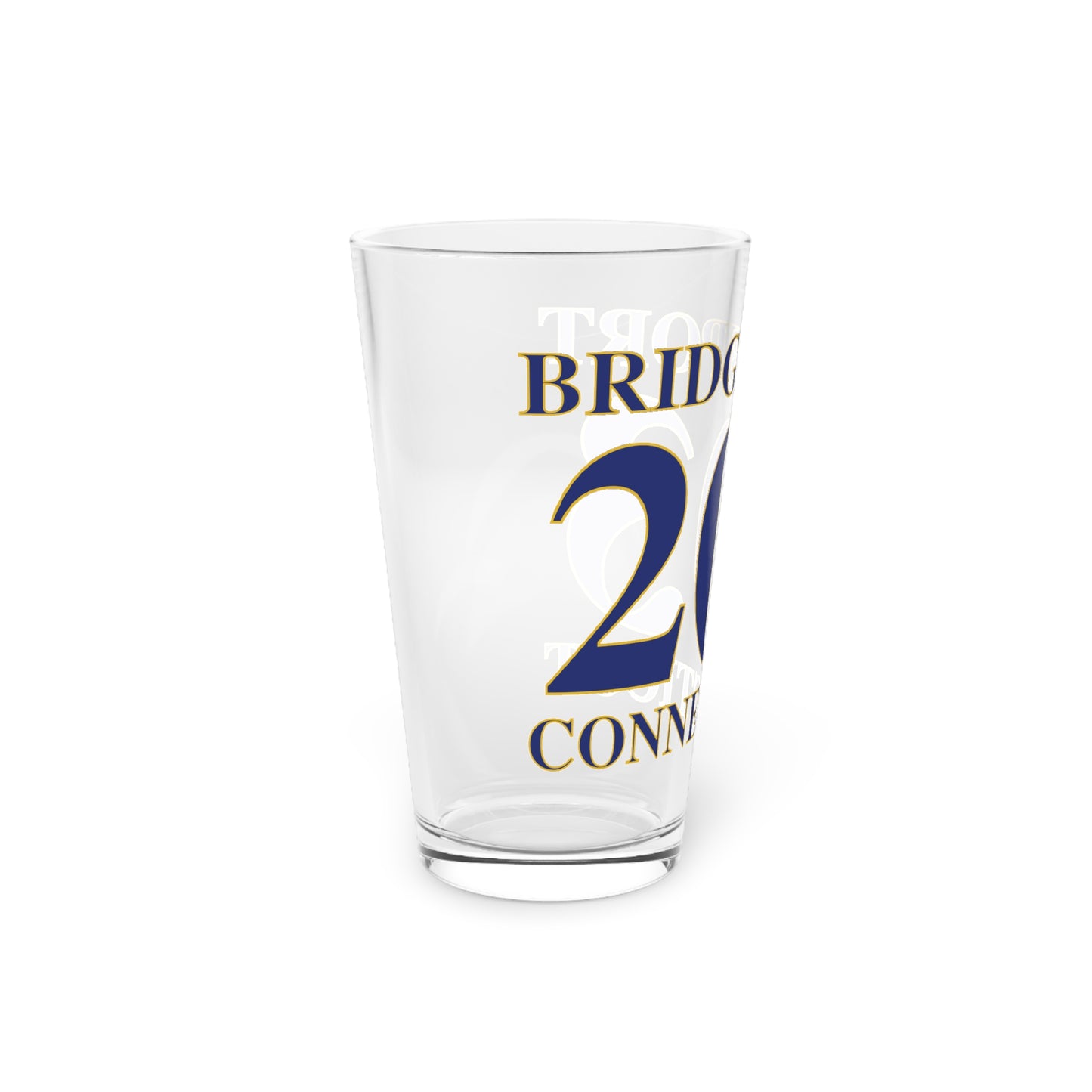 Bridgeport 203 Connecticut Pint Glass, 16oz