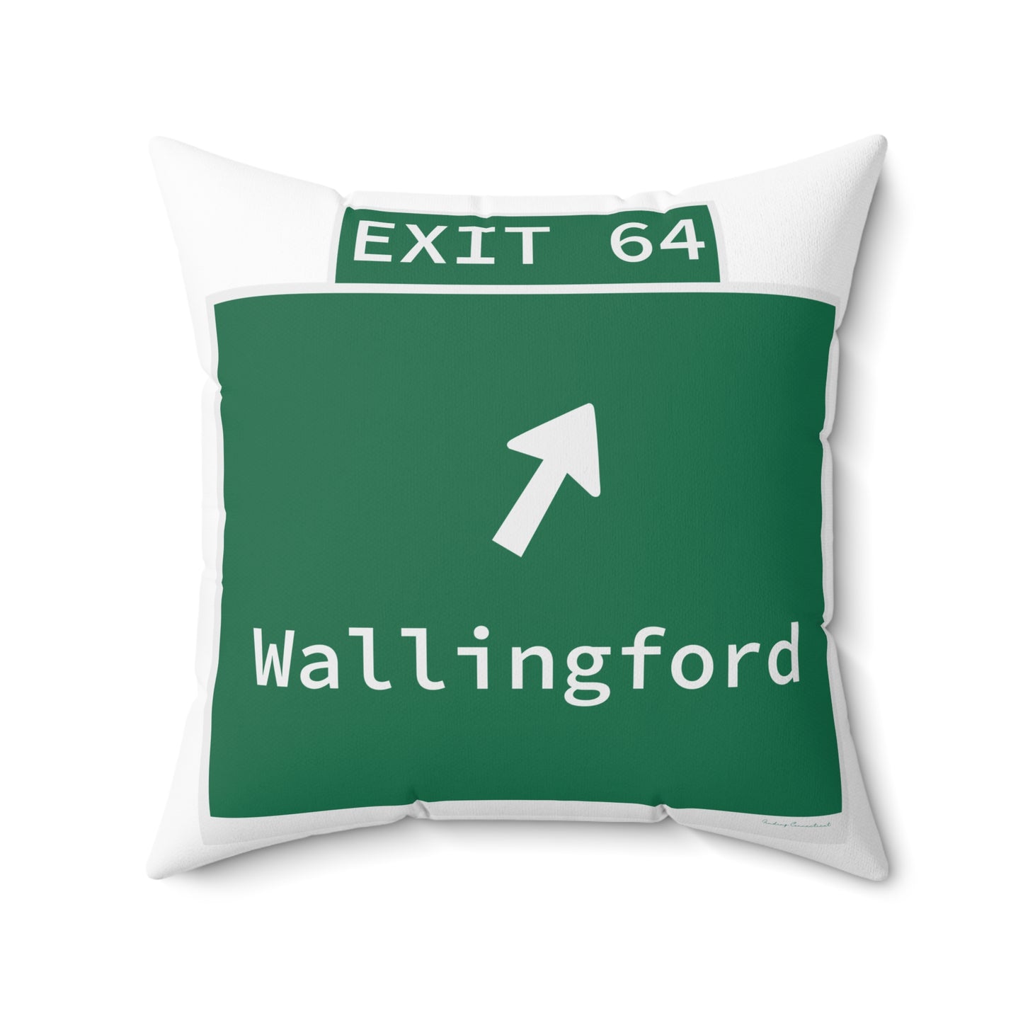 Vintage WCP Exit 64 Sign Spun Polyester Square Pillow