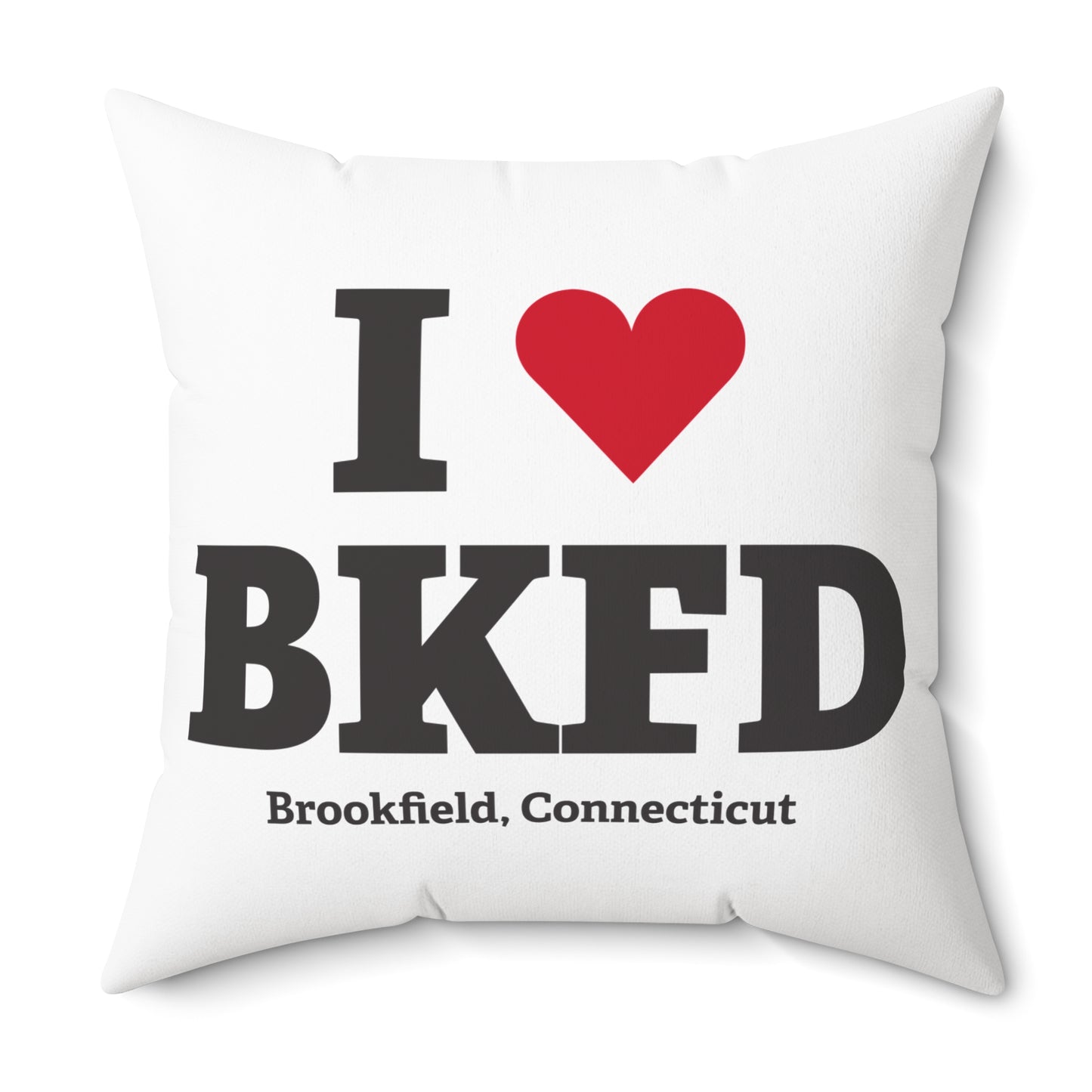I Heart BKFD Spun Polyester Square Pillow